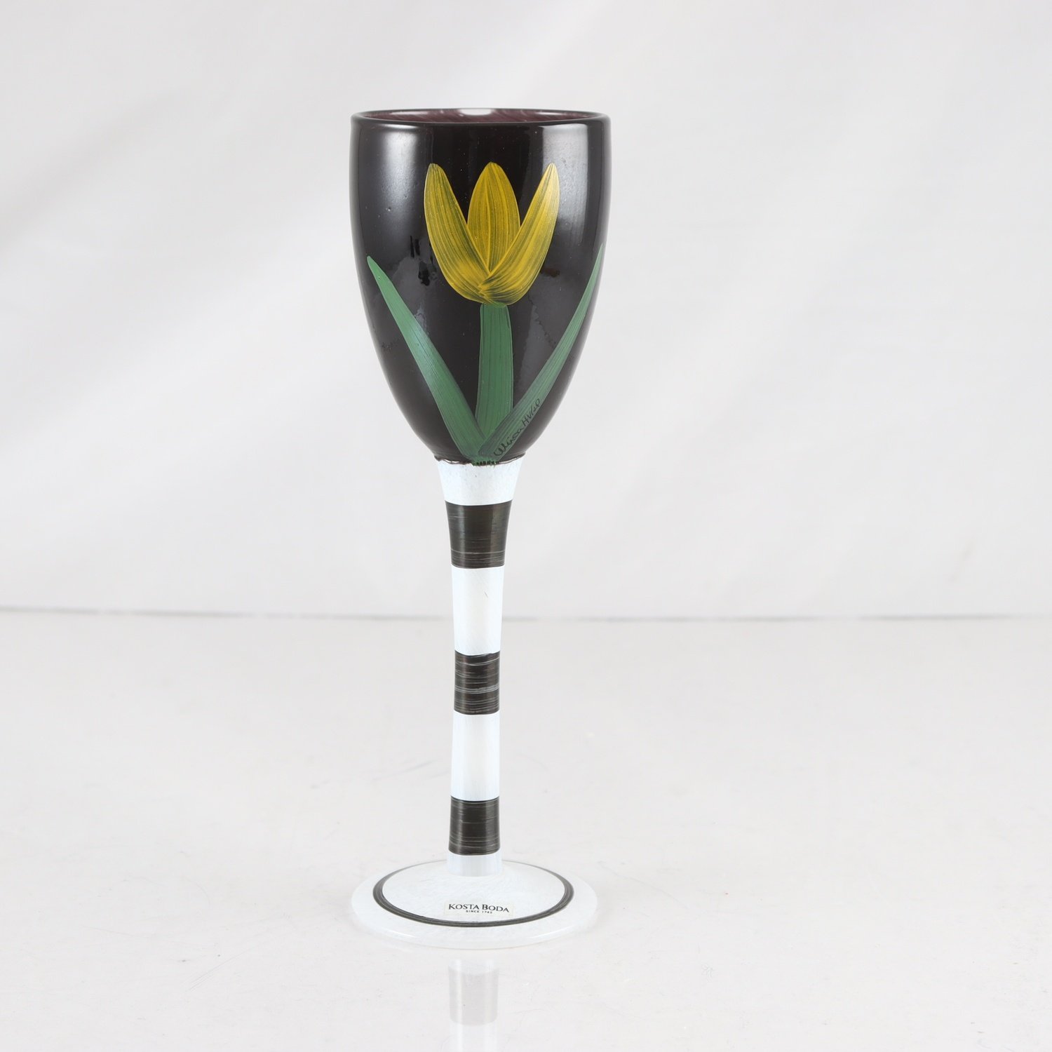 Vinglas, Tulip, Ulrica Hydman Vallien, Kosta Boda, sign.