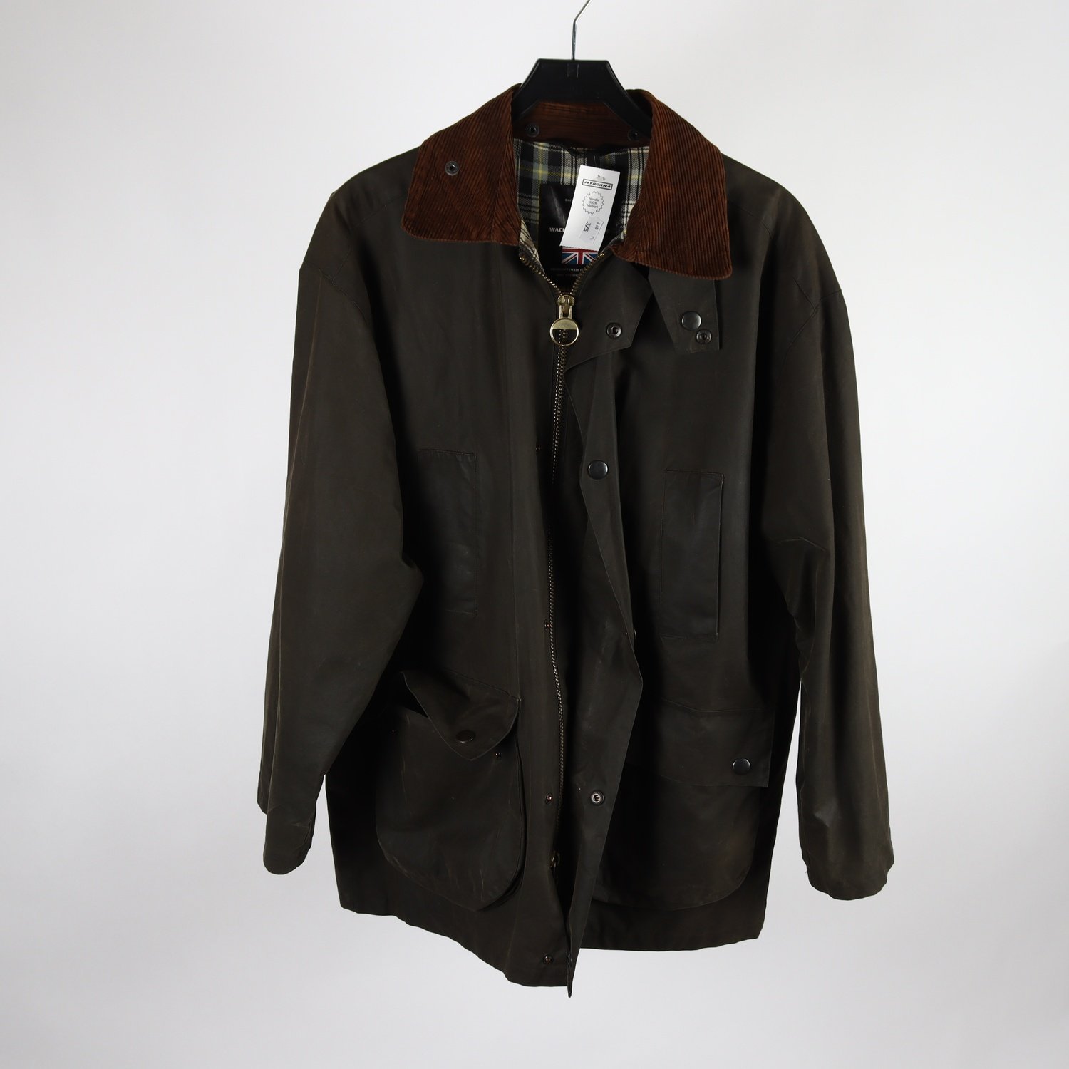 Jacka, Wachs-Wetterjacke, grön, vaxad, stl. 40/42