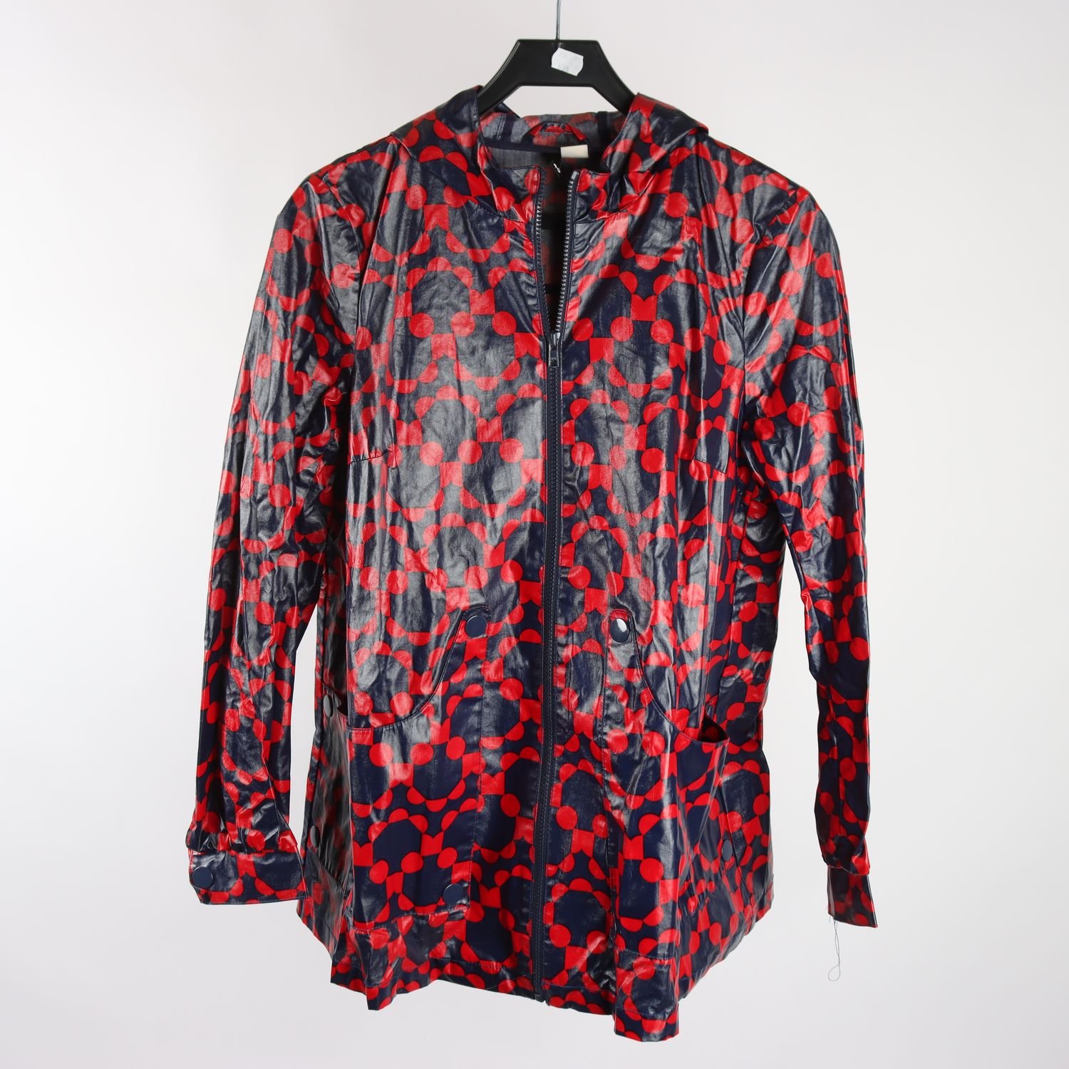 Regnjacka, Divided, blå, röd, stl. 40.