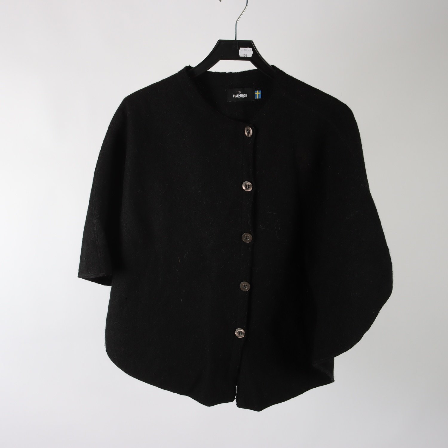 Poncho, Ivanhoe, svart, stl. One size