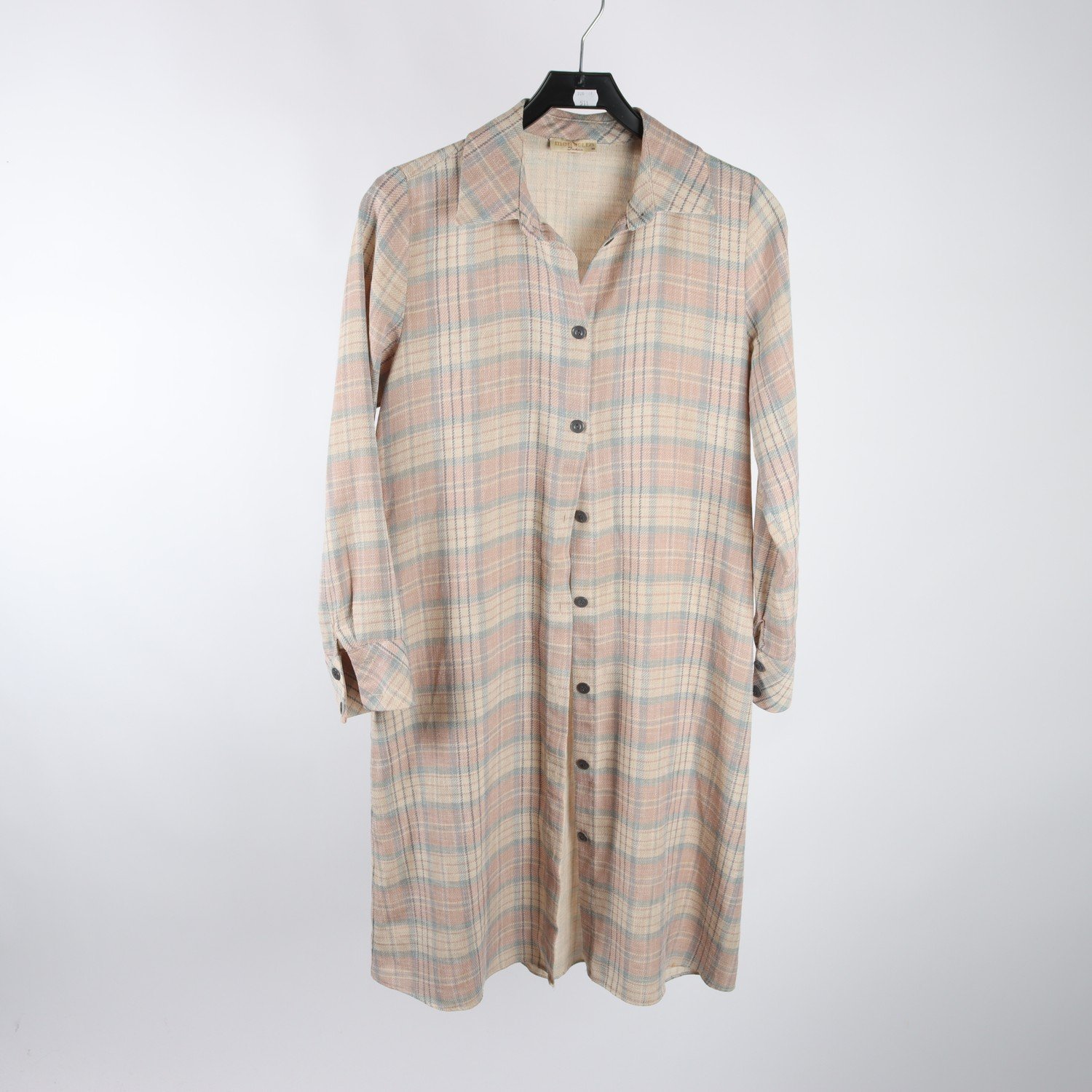 Klänning, Mer Vella, rutig, blå, rosa, stl. 38.