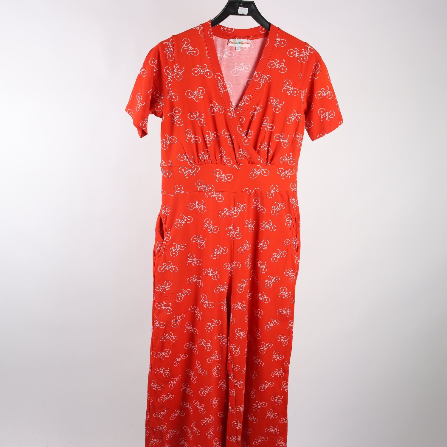 Klänning, Cissi och Selma, röd, cyklar, stl. M.