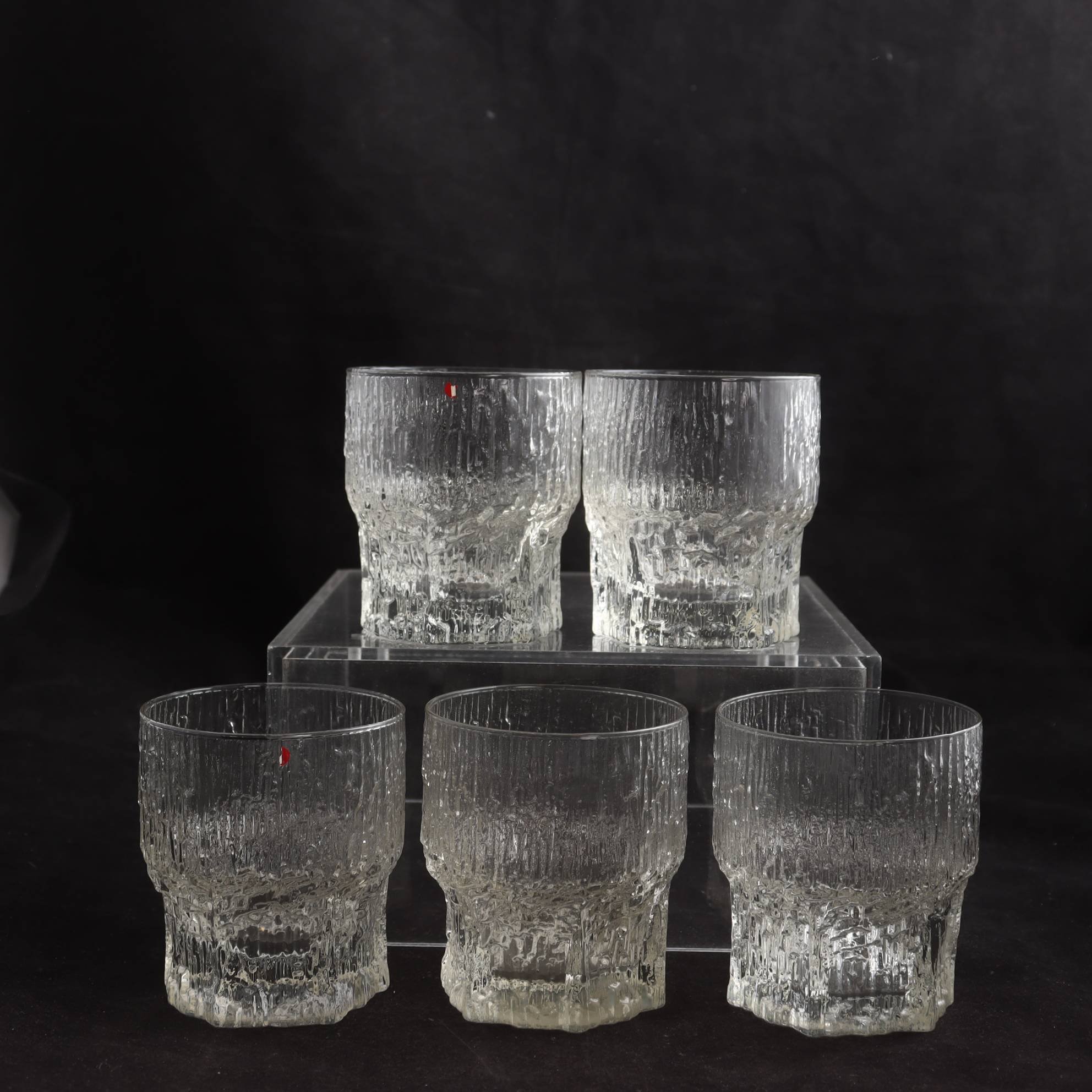 Glas, ”Aslak”, Tapio Wirkkala, Iittala, 5 st. Samfraktas ej.