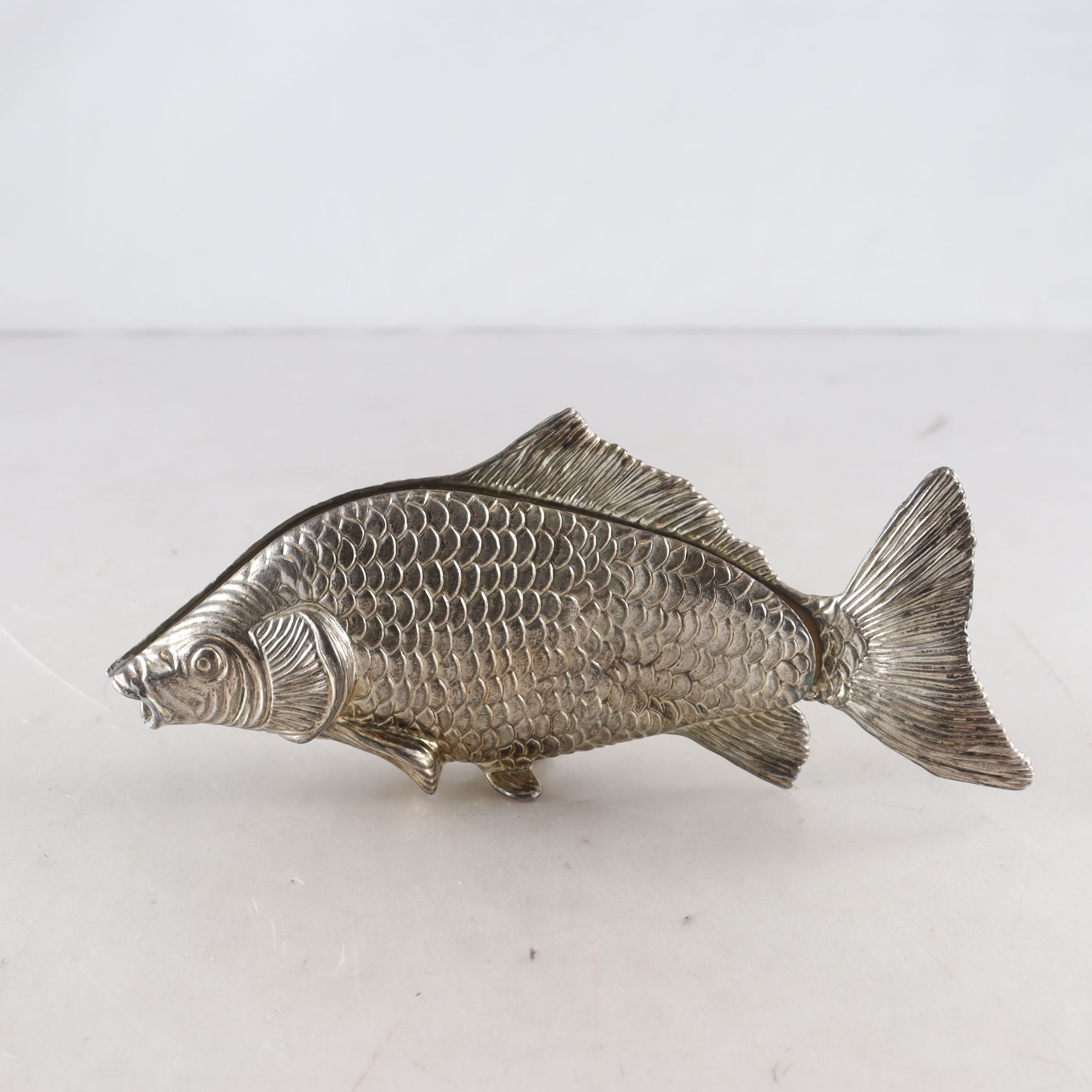 Servettställ, metall, fisk, Italien, retro