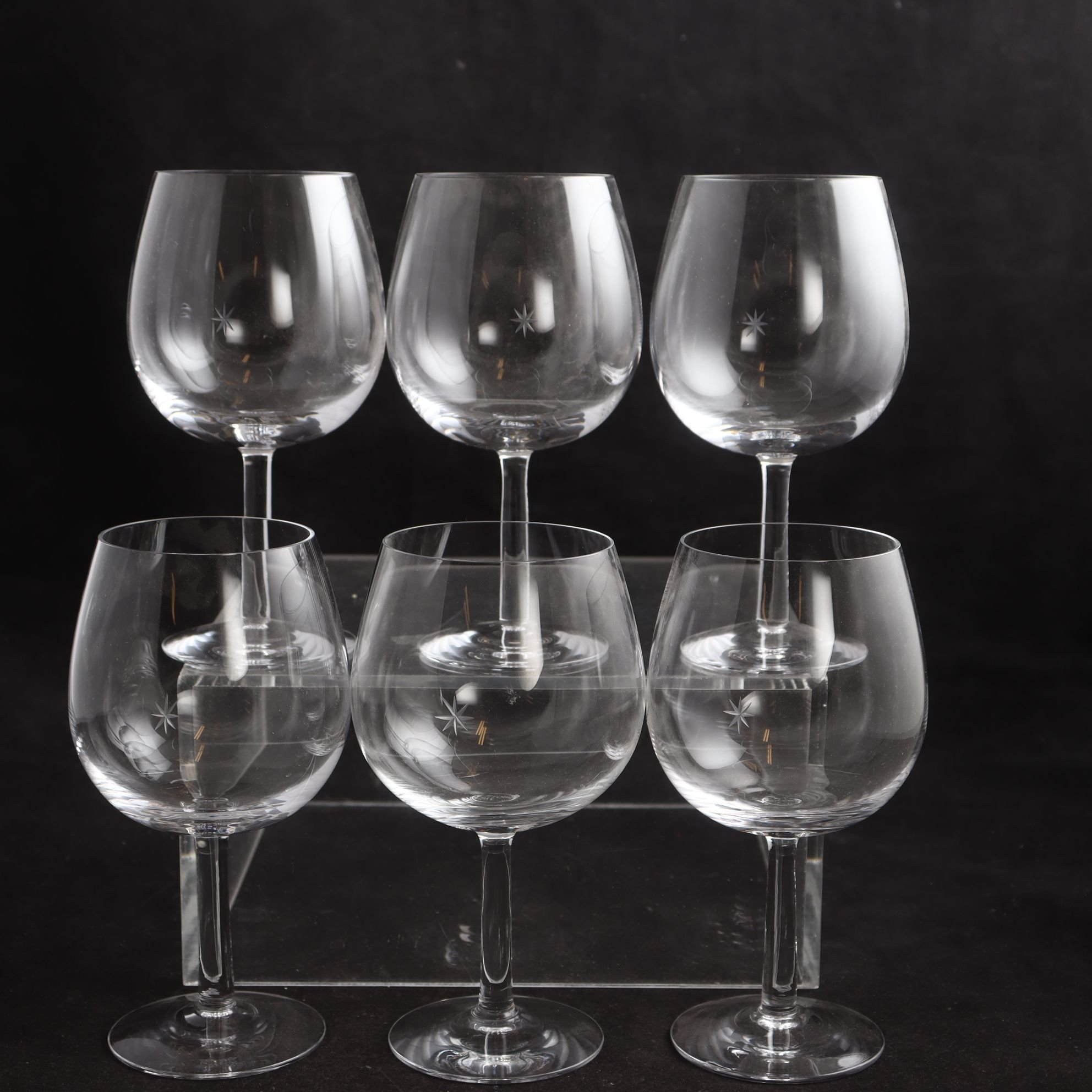 Rödvinsglas, Bouquet, Signe Persson Melin, Kosta Boda, 6 st. Samfraktas ej.