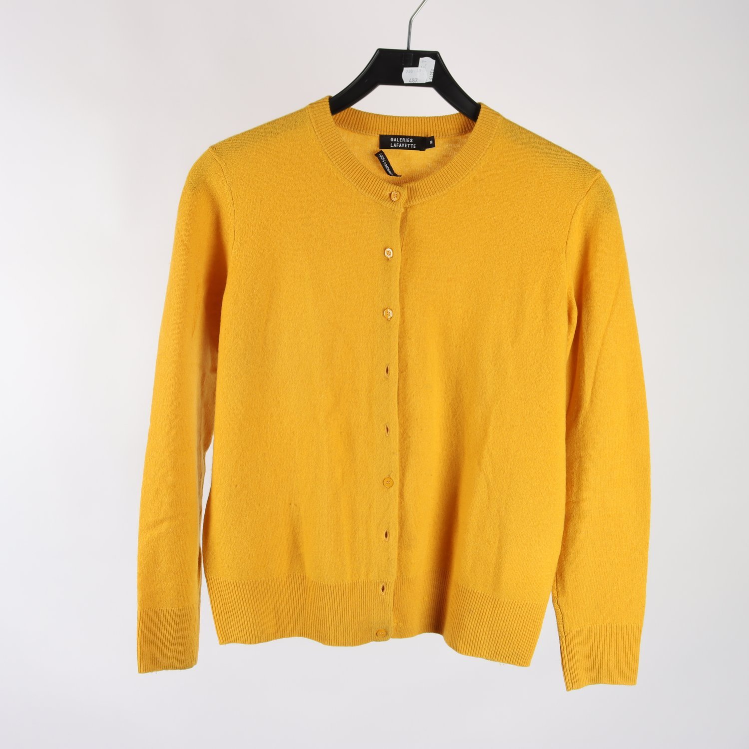 Kofta, Galeries Lafayette, gul, 100% cashmere, stl. M.