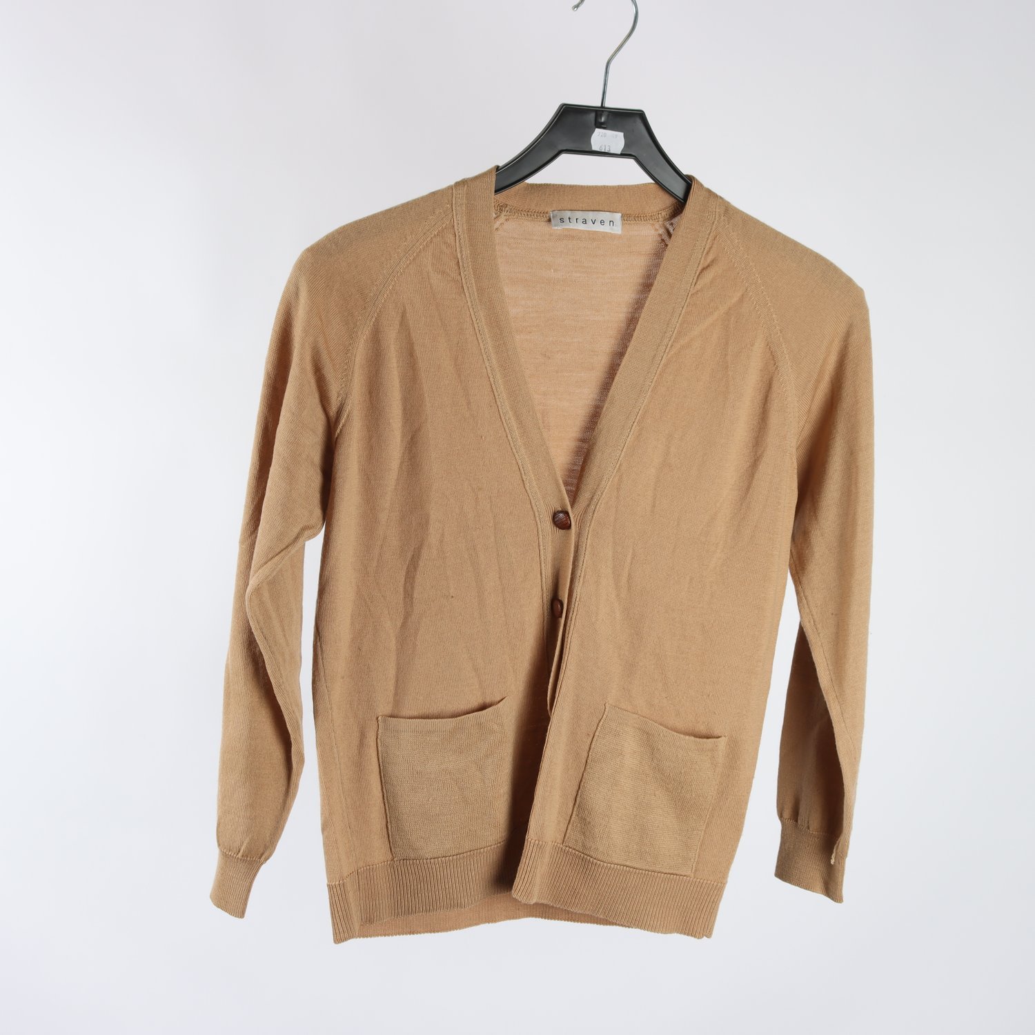 Kofta, Straven, brun, ull, stl. 36.