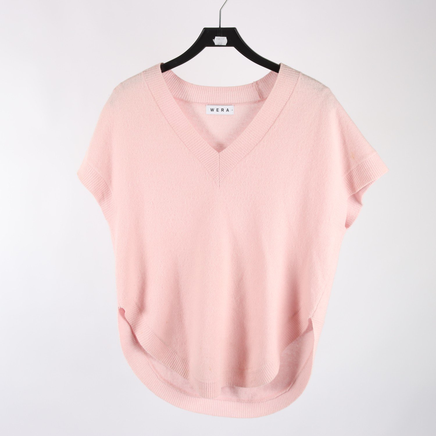 Tröja/väst, Wera, rosa, ull, stl. S.