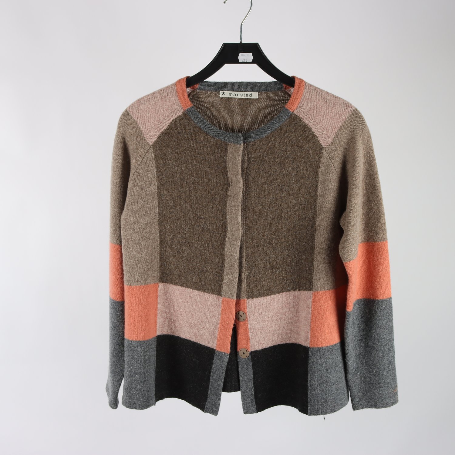 Kofta, Mansted, beige, aprikos, lammull, stl. S.