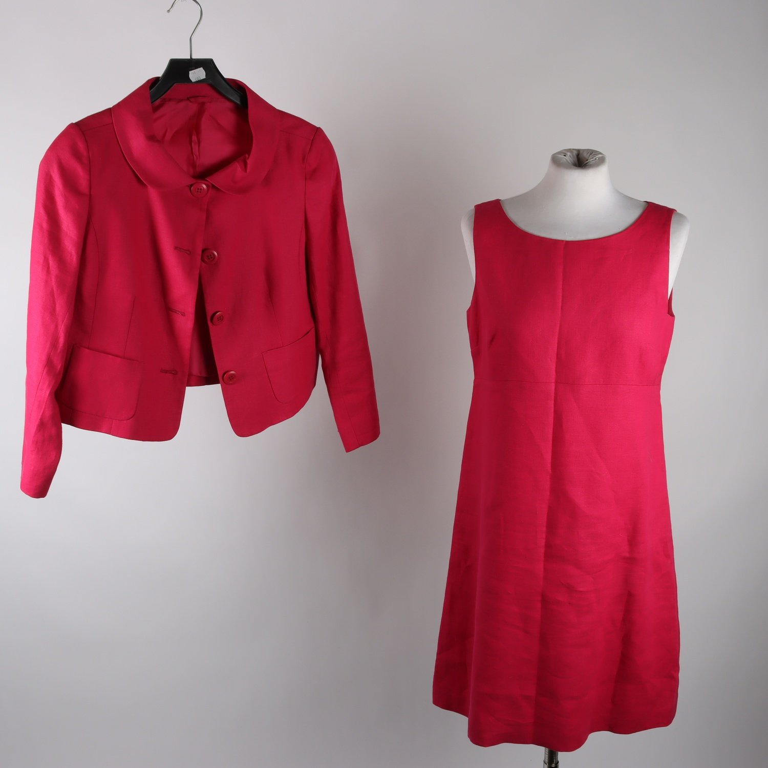 Klänning+jacka, Hobbs, rosa, lin, stl. 40.