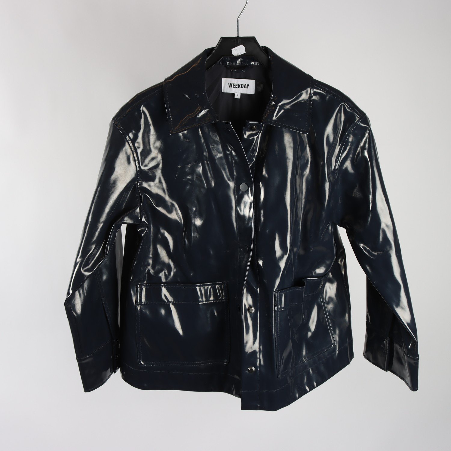 Jacka, Weekday, blå, plast, stl. S.