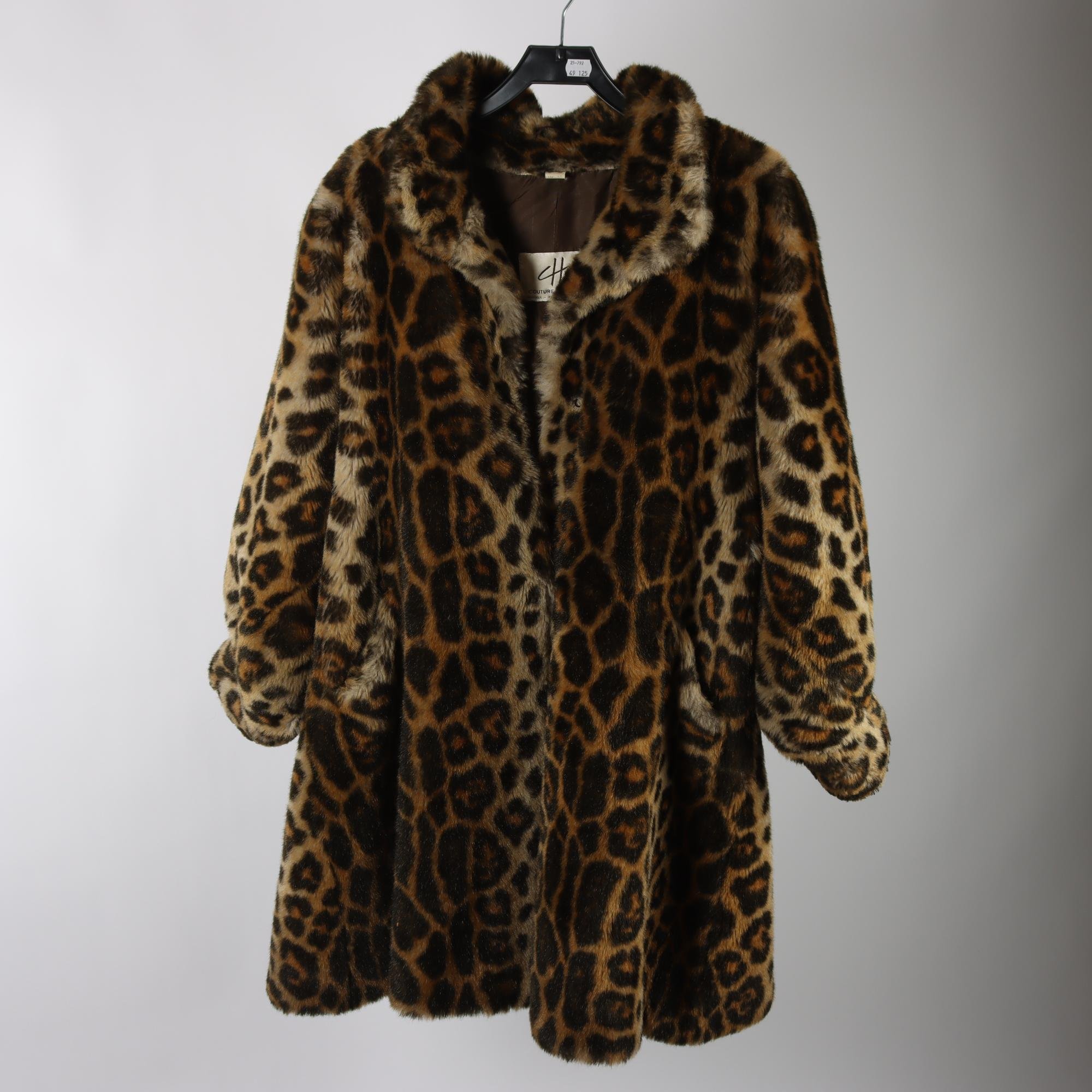 Kappa i pälsimitation, Couture Hélène, vintage, stl. 38