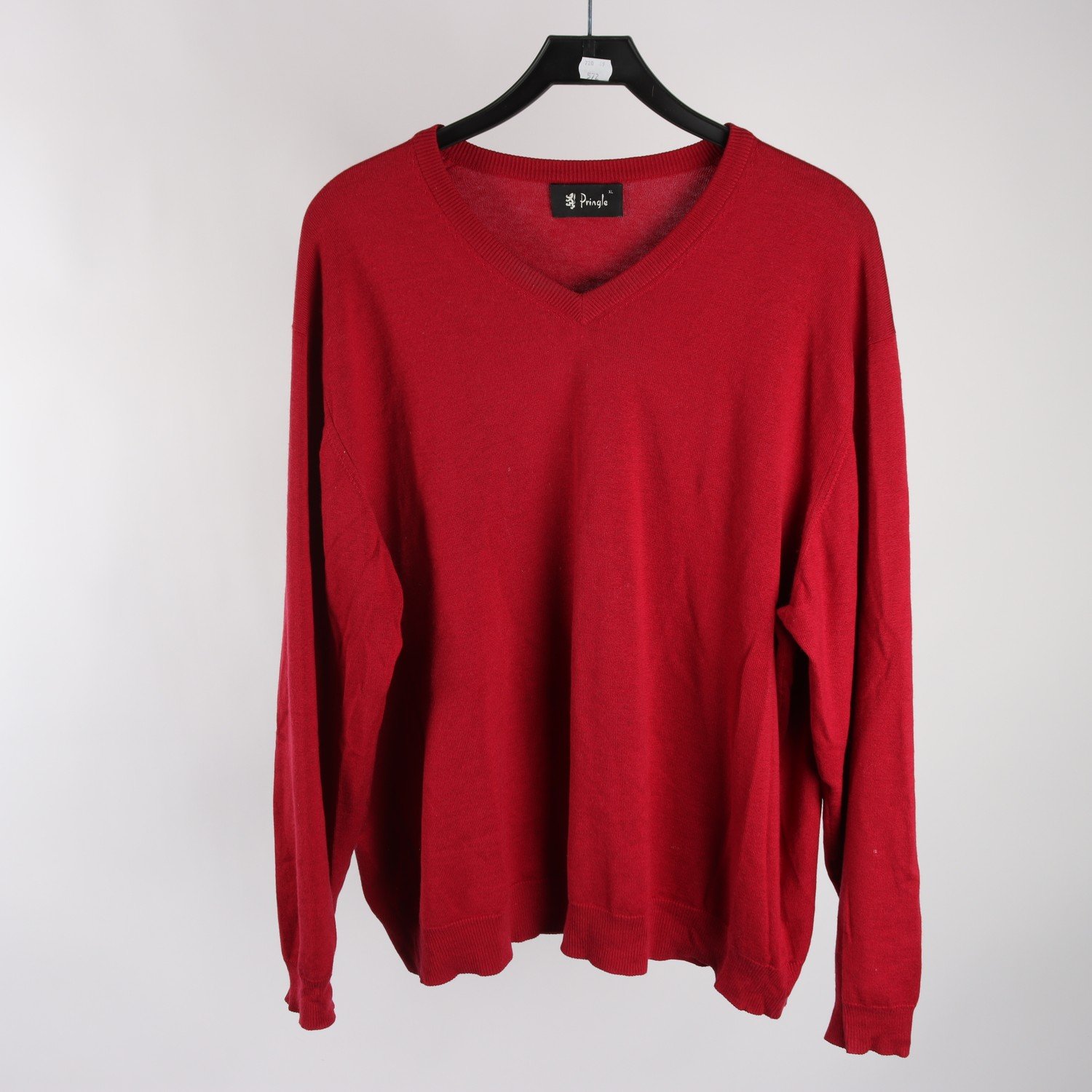 Tröja, Pringle, vinröd, 70% cashmere, 30% silke, stl XL.