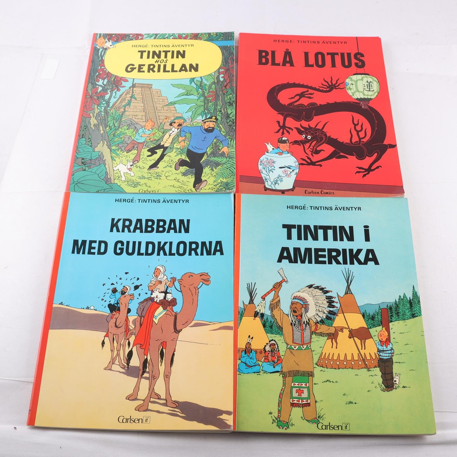 Hergé: Tintins äventyr, 4 volymer