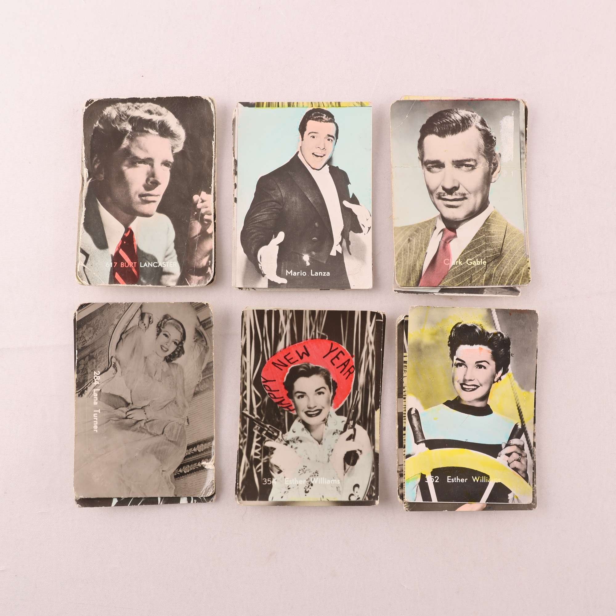 Samlarbilder, Filmstjärnor, Svartvita/kolorerade, 13 st