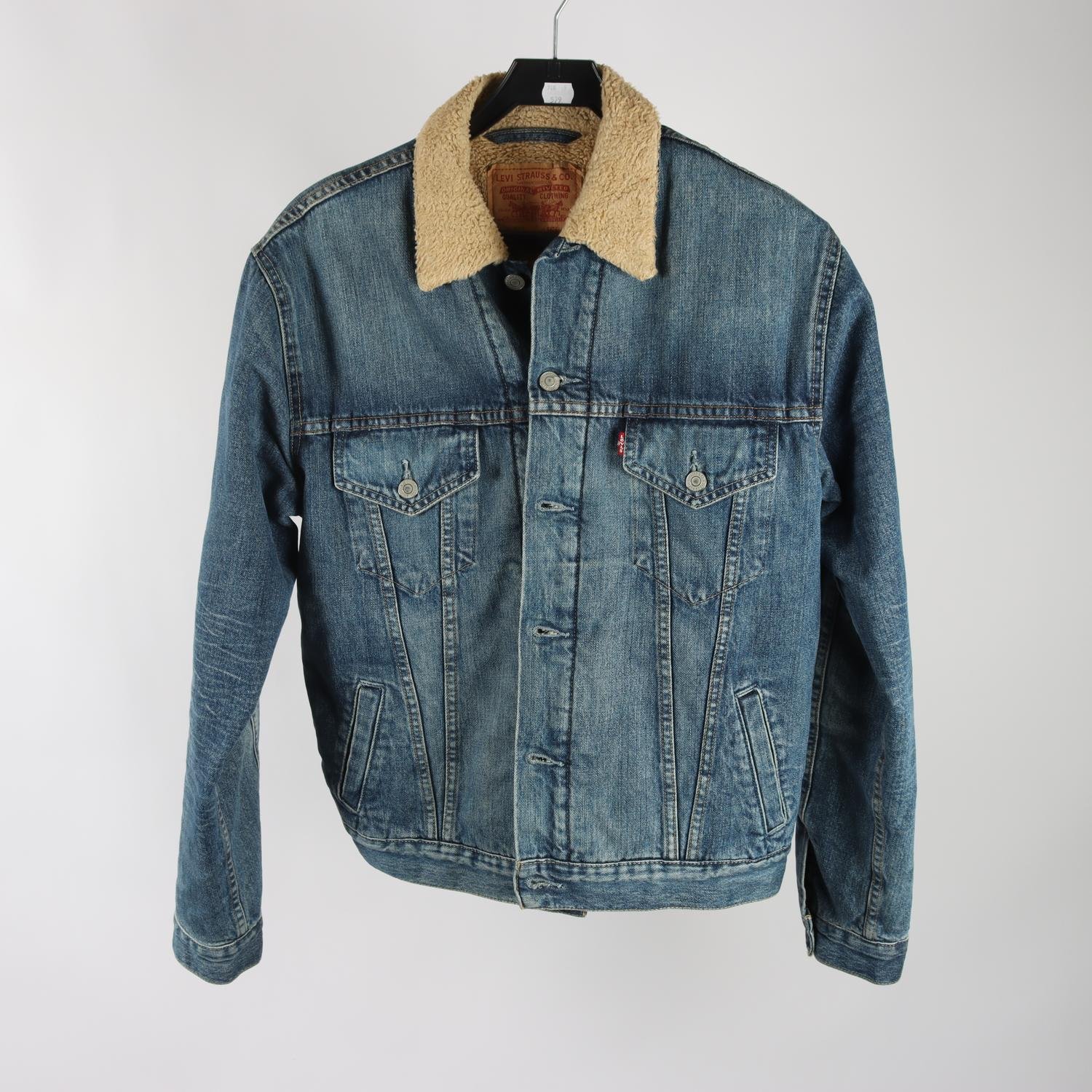 Fodrad jeansjacka, Levis, blå, stl. L.