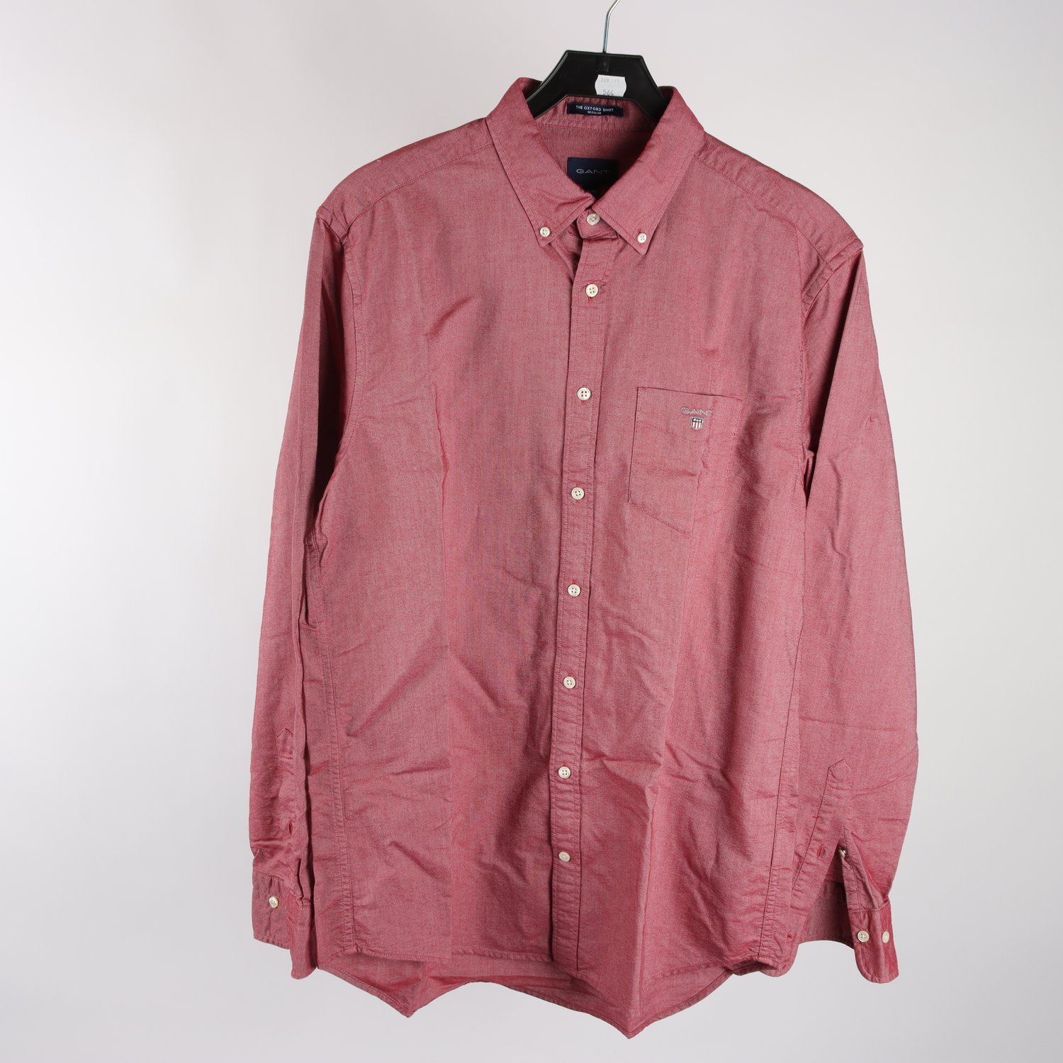 Skjorta, Gant, röd, skiftande, stl. L.