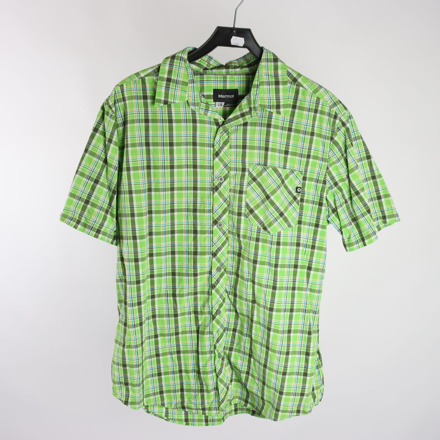 Skjorta, Marmot, rutig, grön, stl. L.
