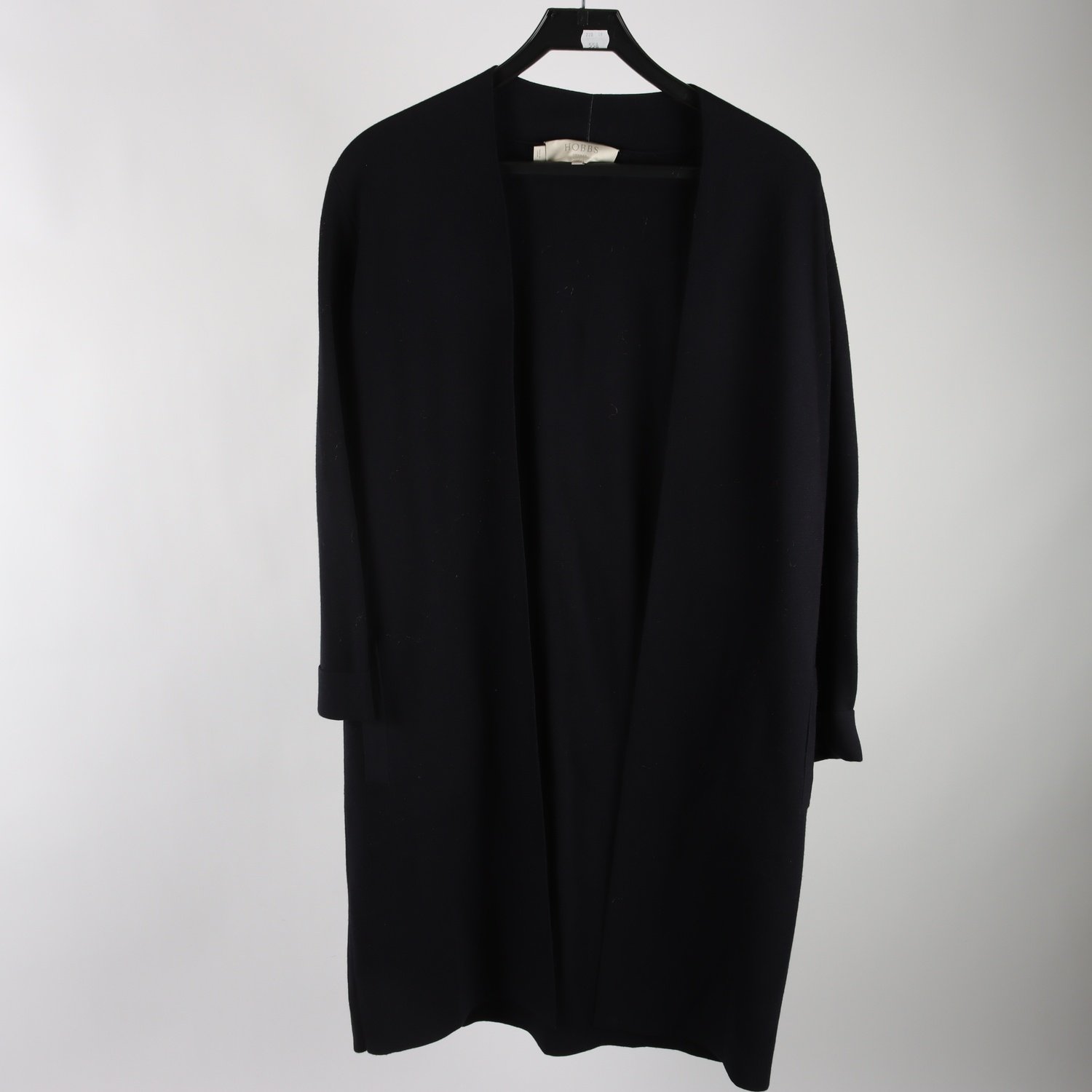 Kofta, Hobbs, lång, stickad, blå, stl. M.