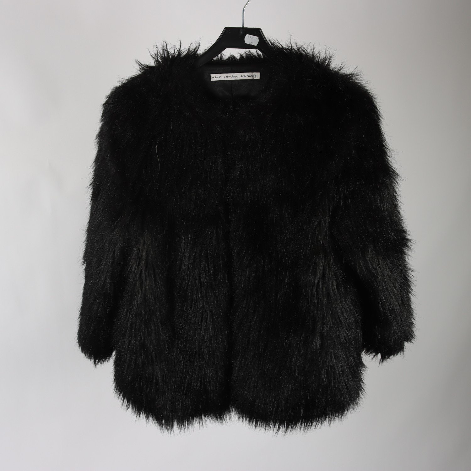 Jacka, &Other Stories, svart, fuskpäls, stl. 38