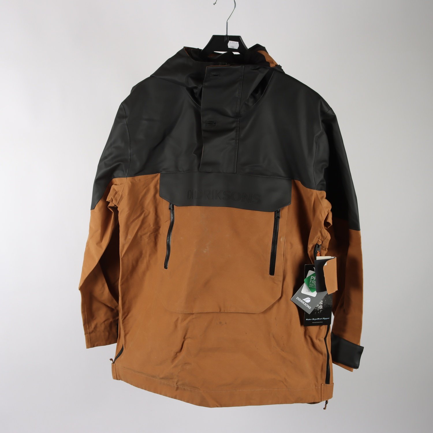 Anorak, Didriksons, brun, svart, stl. XL