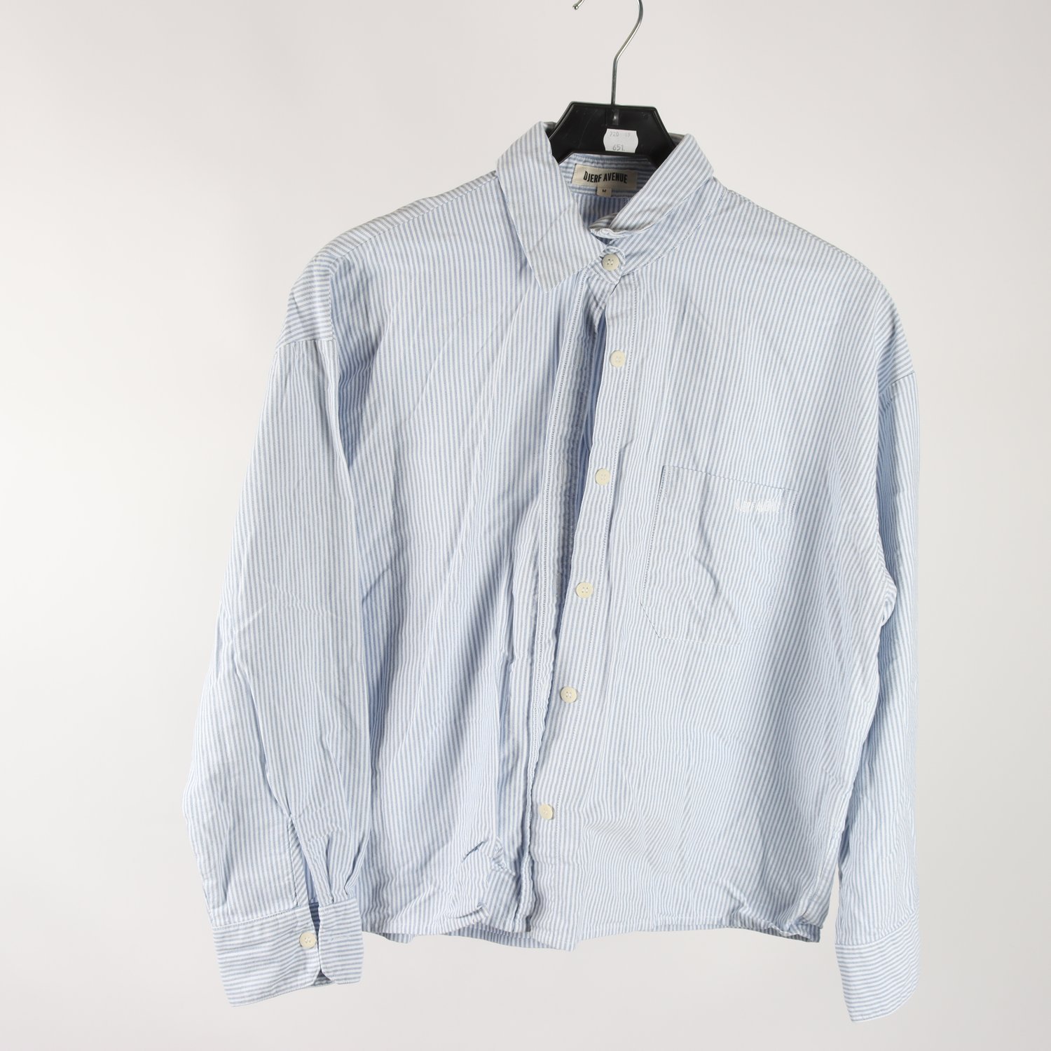 Blus, Djerf Avenue, randig, vit, blå, stl. M.