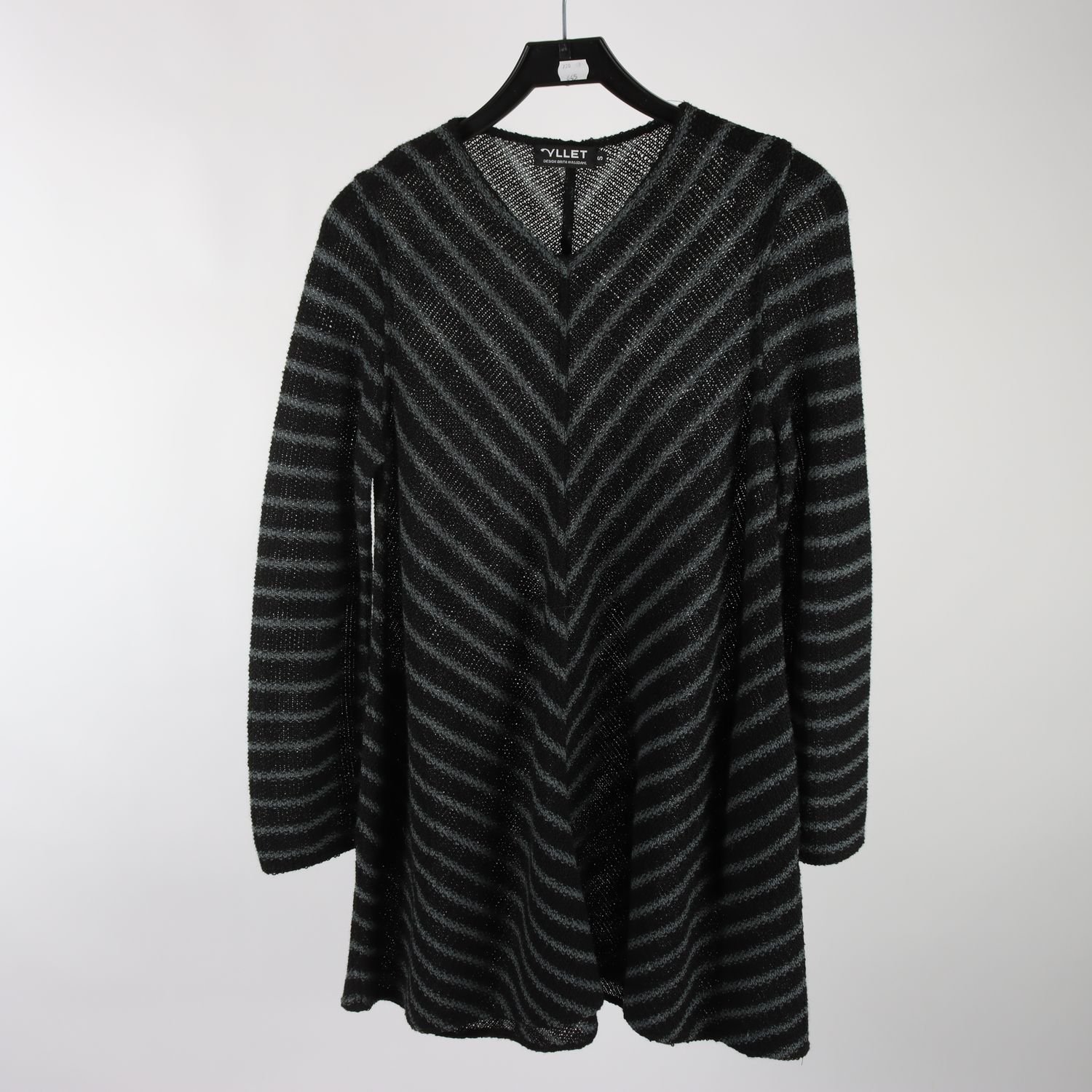 Klänning, Yllet, svart, grå, ull, stl. S.