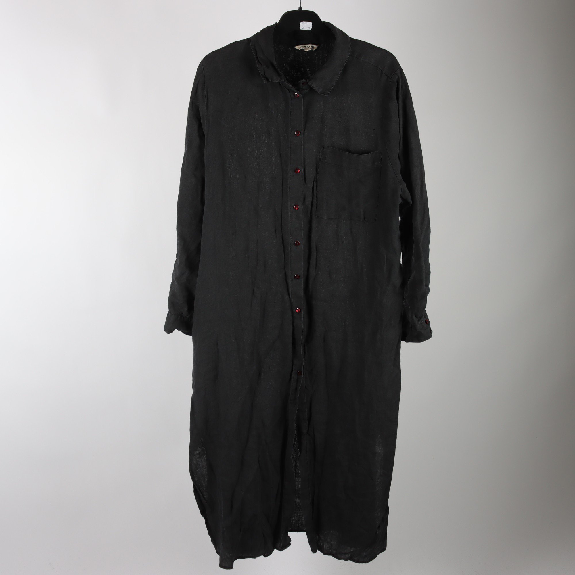 Skjortklänning, Indiska, 100% lin, stl. L