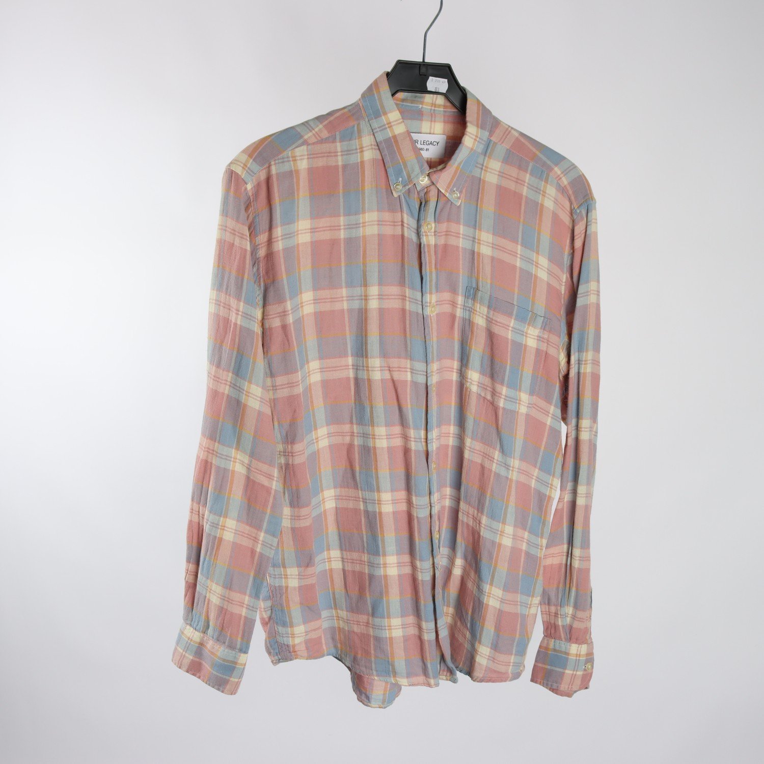Skjorta, Our Legacy, rosa, blå, rutig, stl. L/50