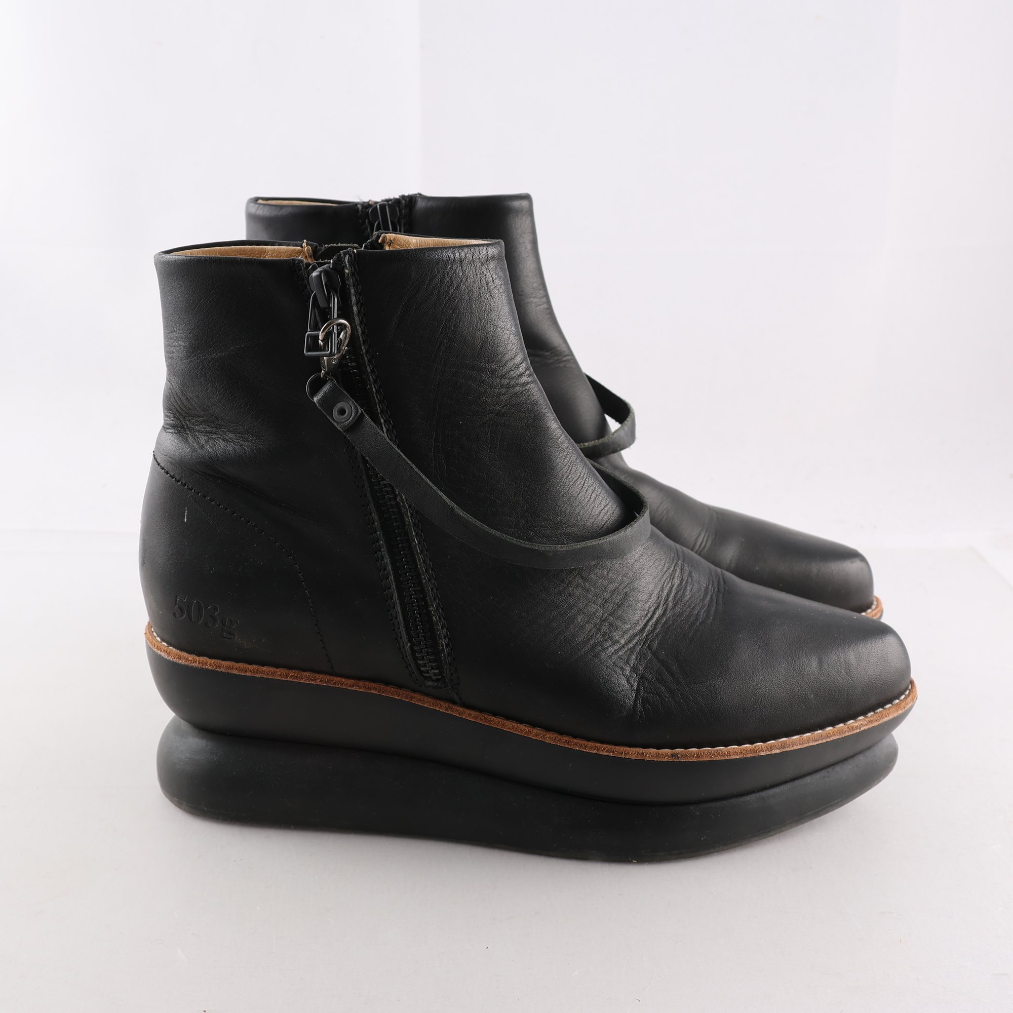 Boots, Gram, läder, stl. 40