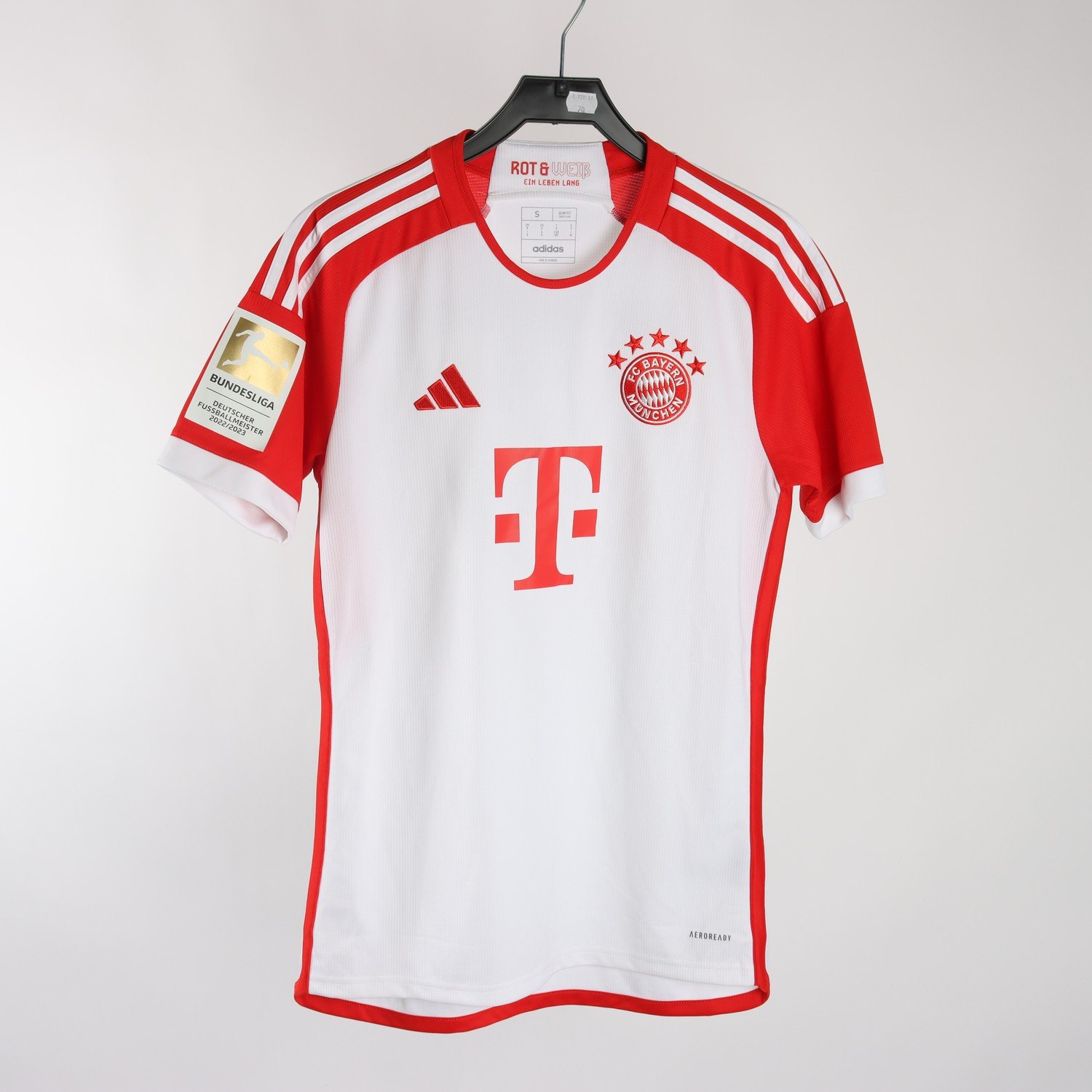Sporttröja, Adidas,FC bayern Munchen, röd, vit, stl. S