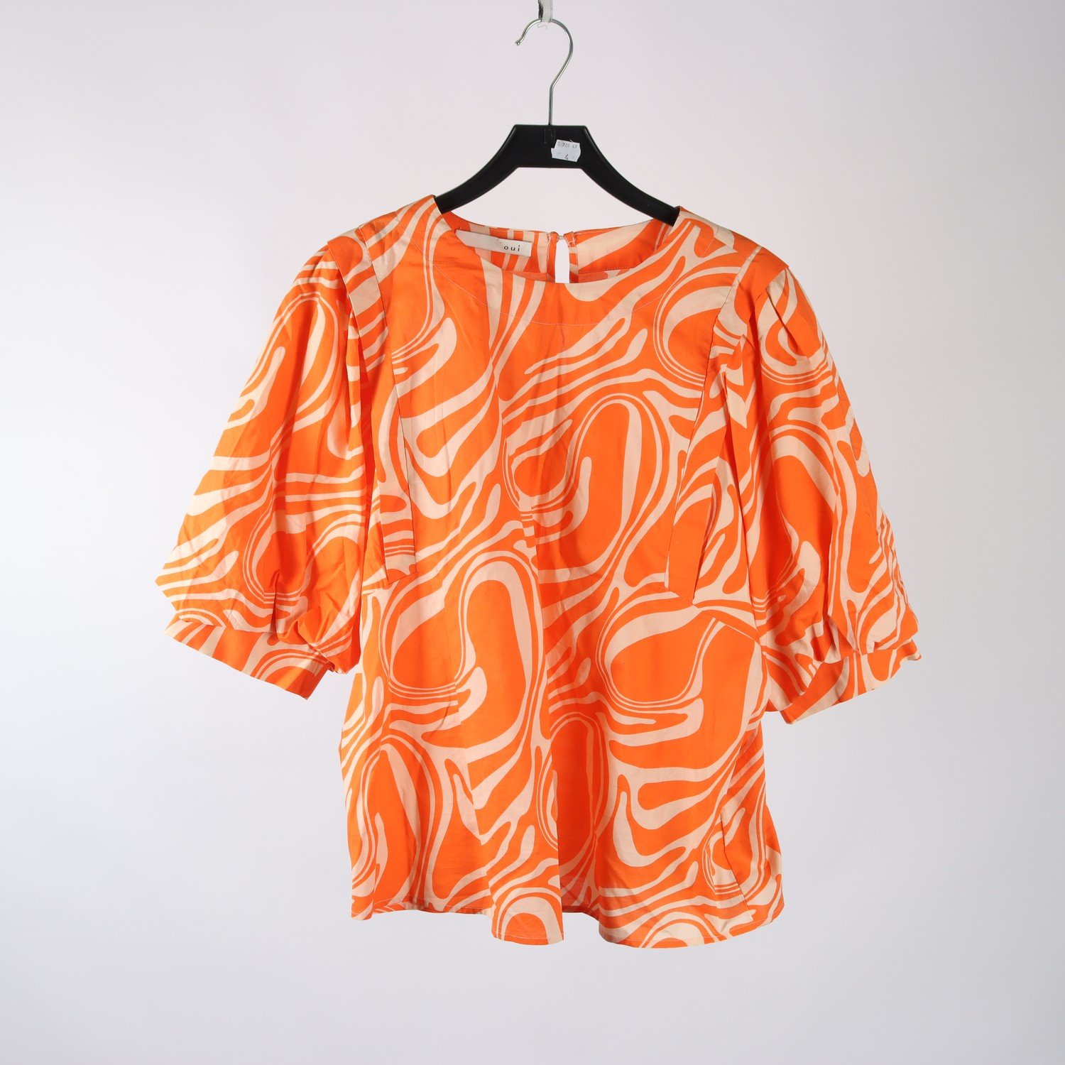 Blus, Oui, orange, mönstrad, stl. 42