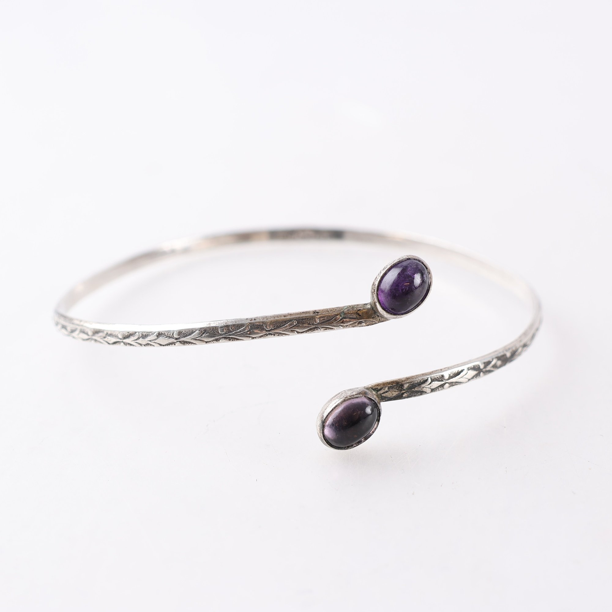 Armring, Silver, Glas, Brv: 8.4g