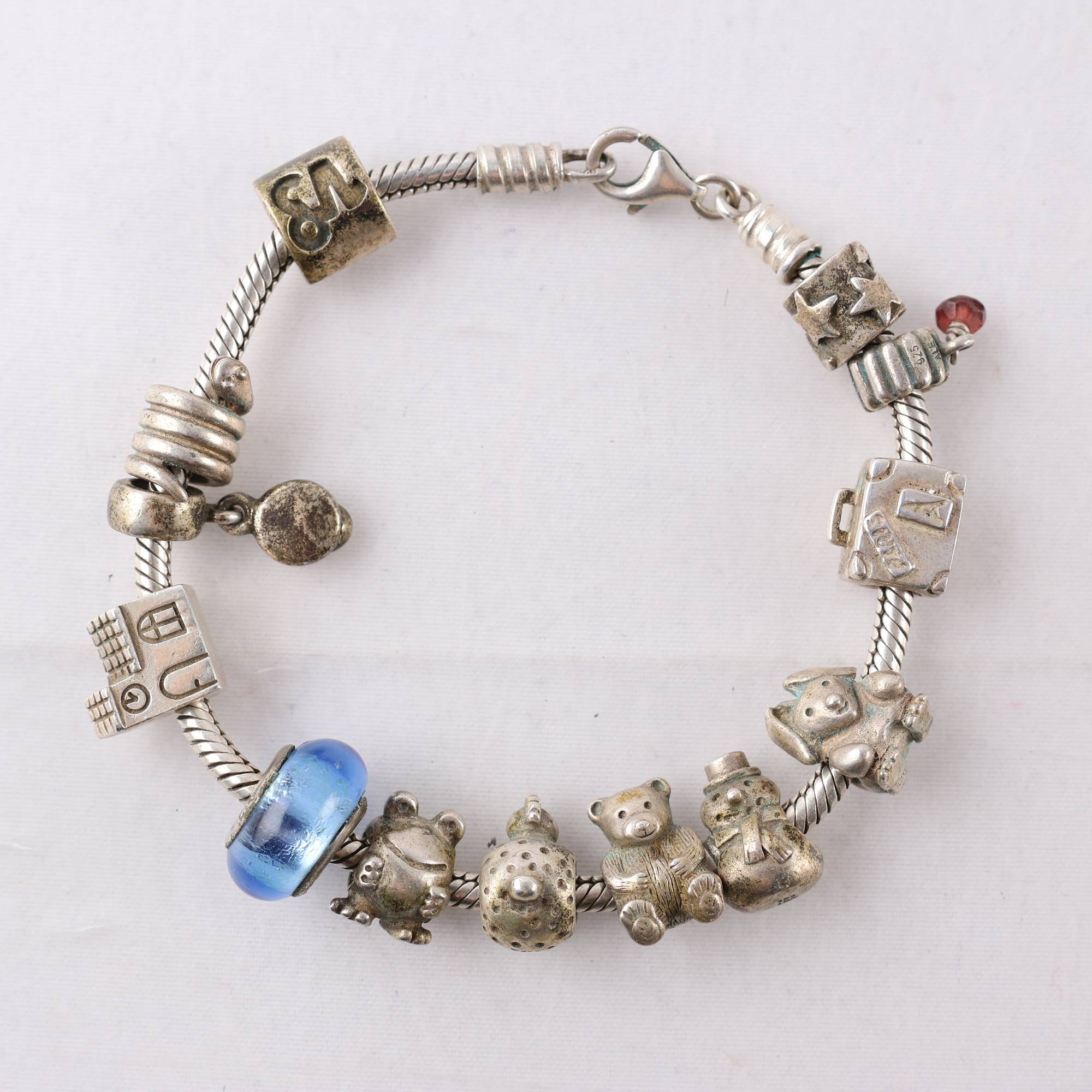 Armband, Silver, Berlocker, Brv: 49.7g