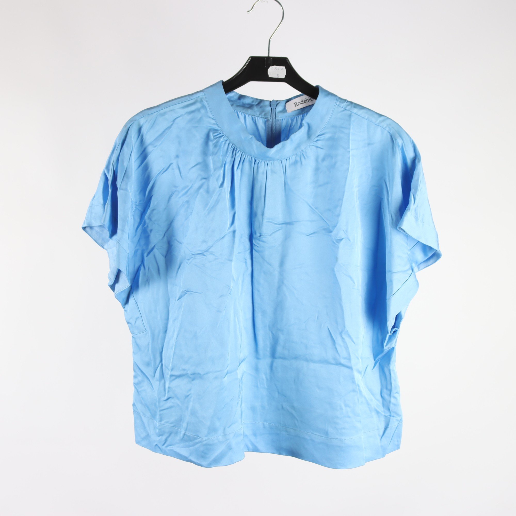 Blus, Rodebjer, blå, stl. M