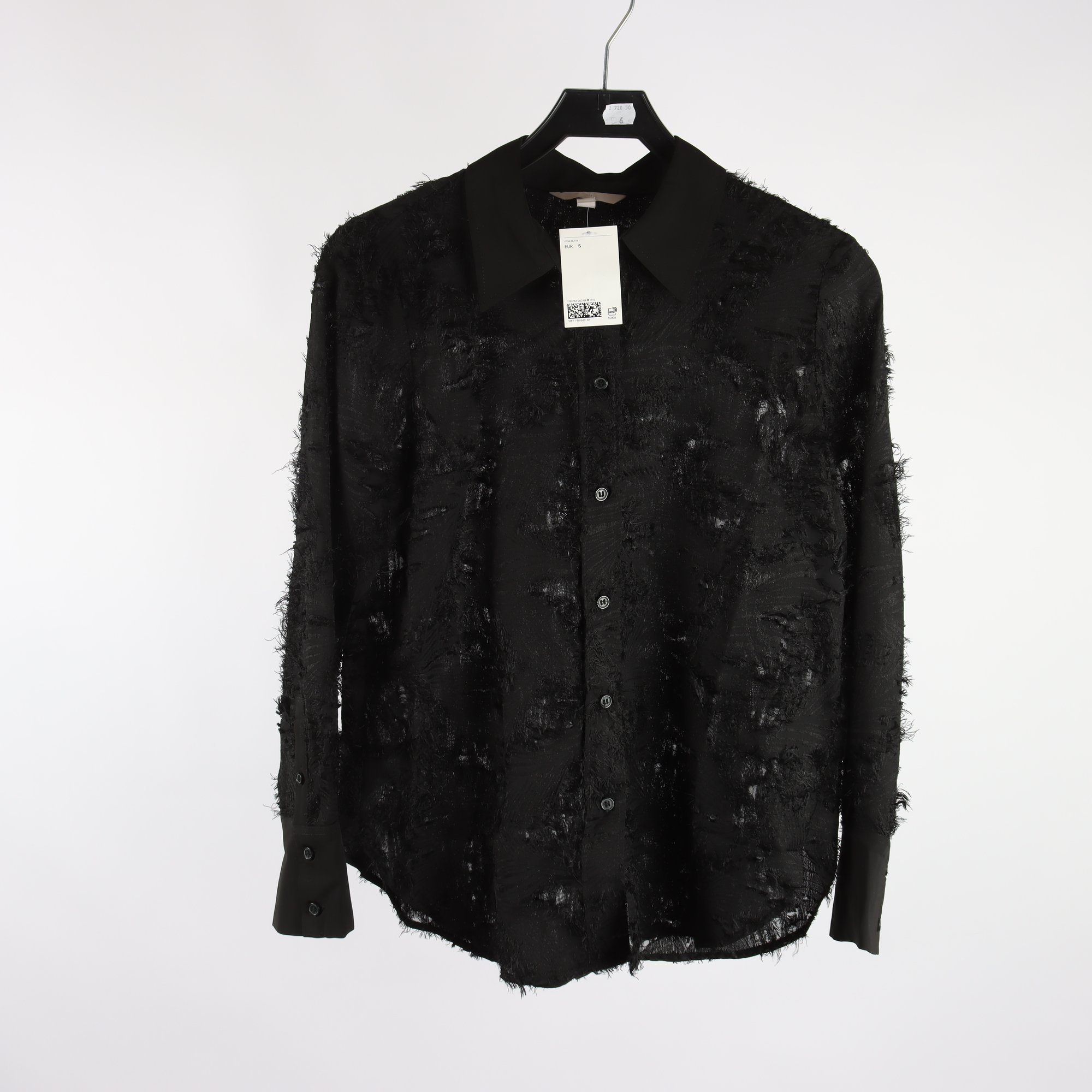 Blus, H&M, svart, stl. S