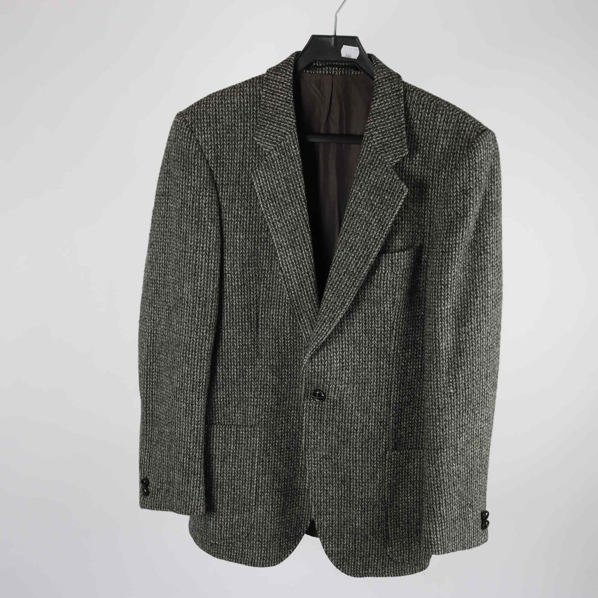Kavaj, Harris Tweed, grå svart, stl. 50