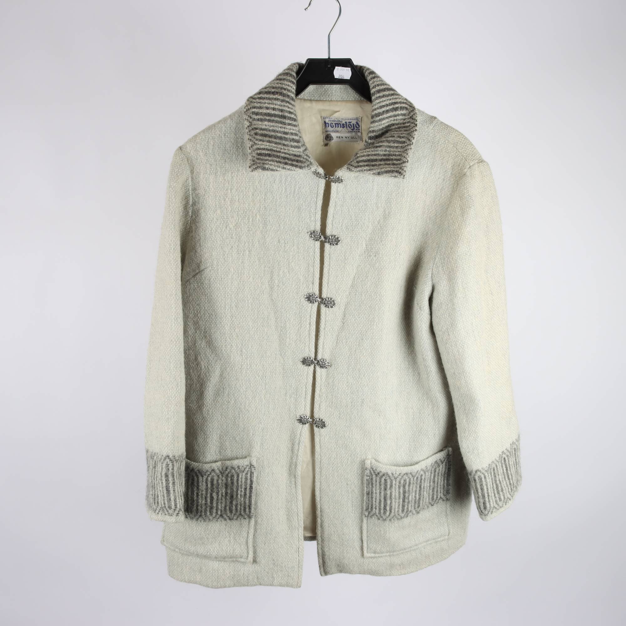 Tröja/jacka, Hemslöjd, grå, stl. 40