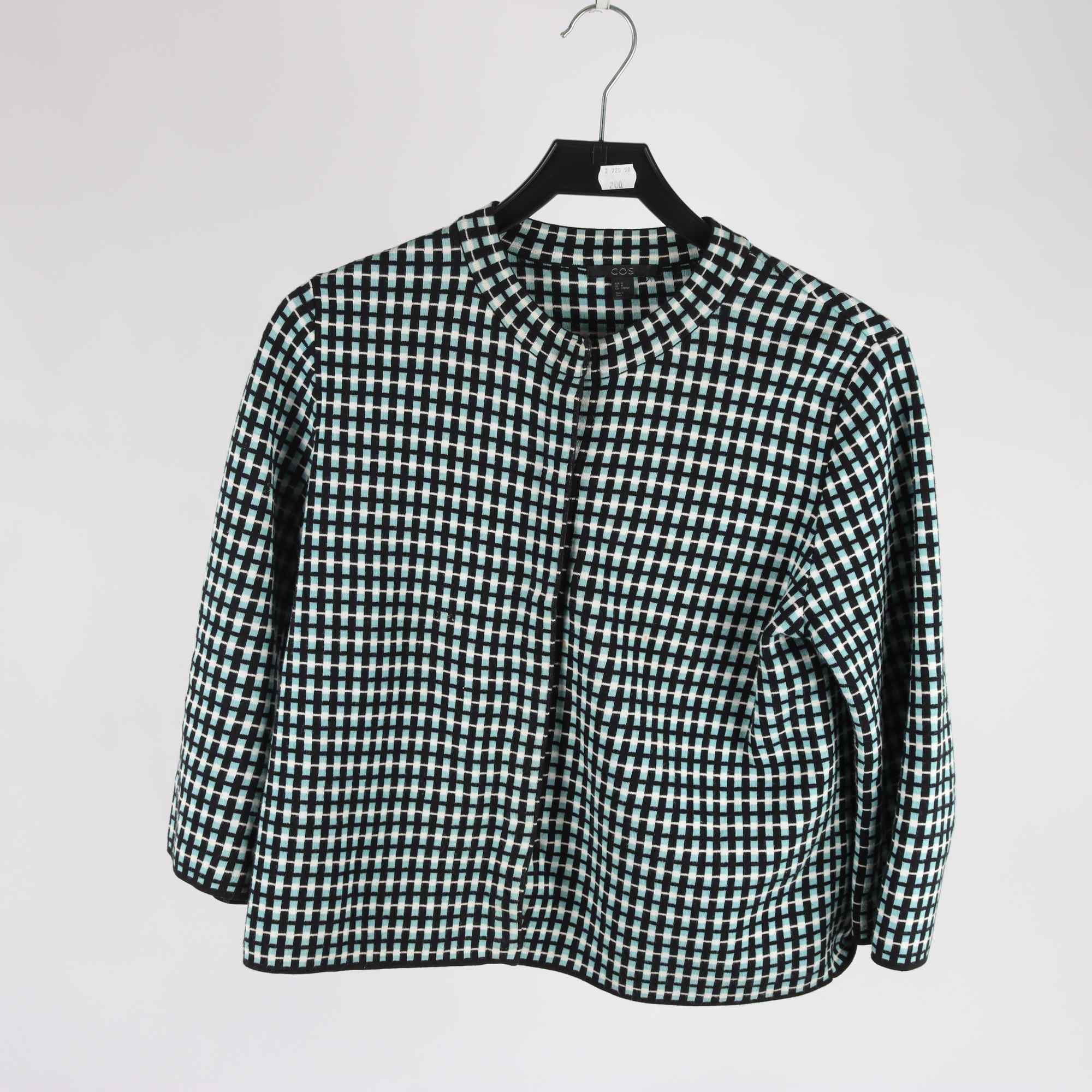 Kofta, COS, blå, svart, vit, stl. M