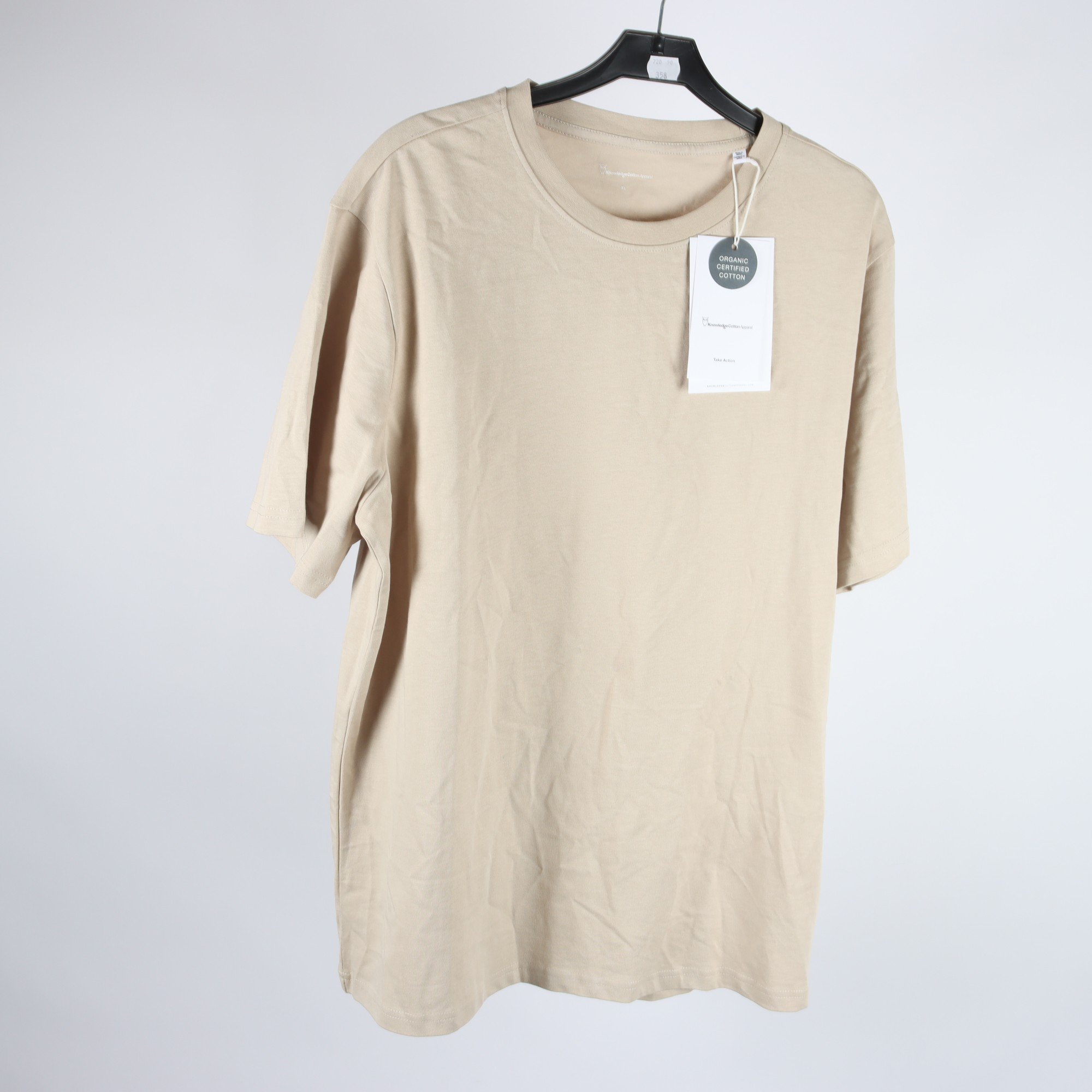 T-shirt, Knowledge Cotton, beige, stl. XL.