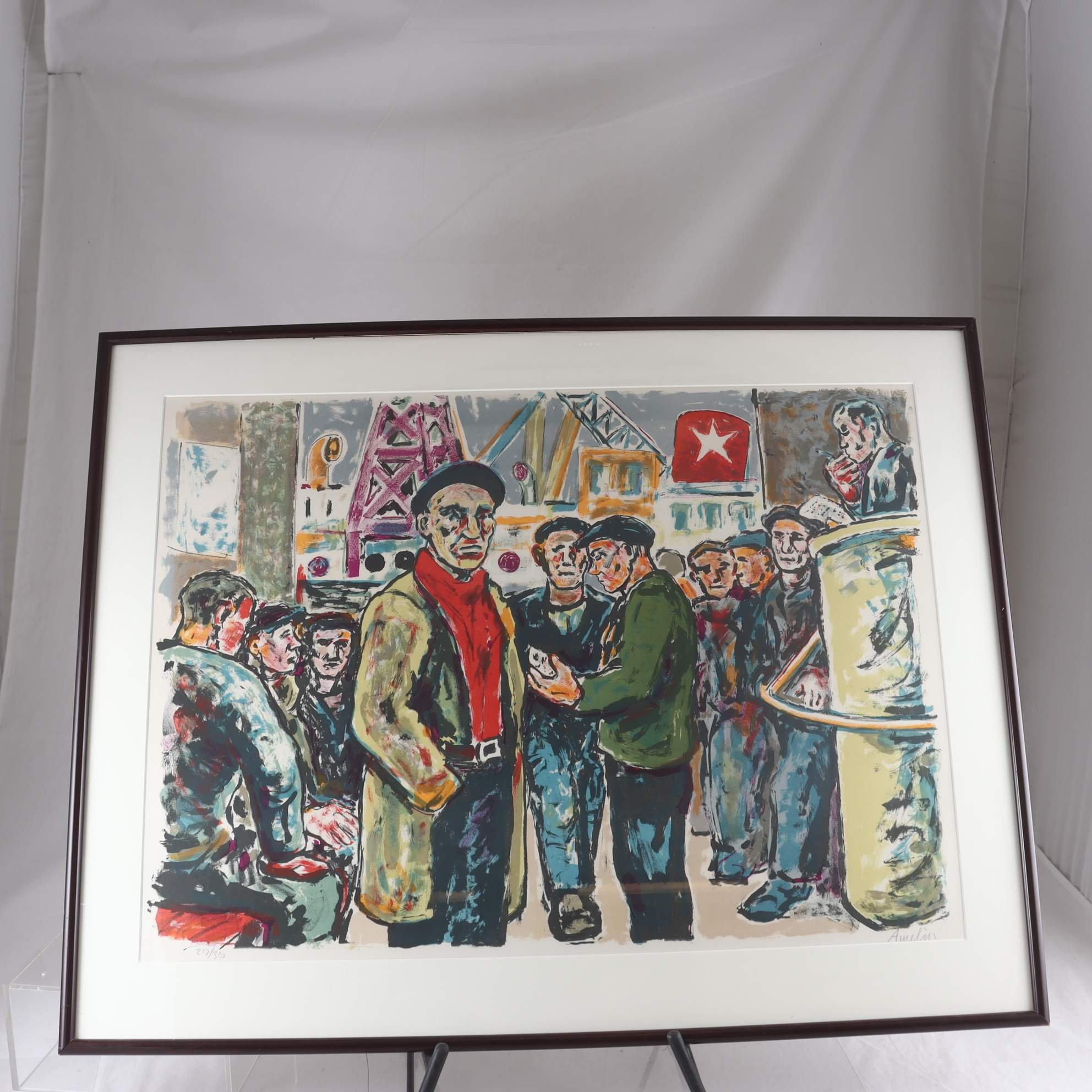 Färglitografi, Albin Amelin, ’arbetare’ Endast avhämtning.