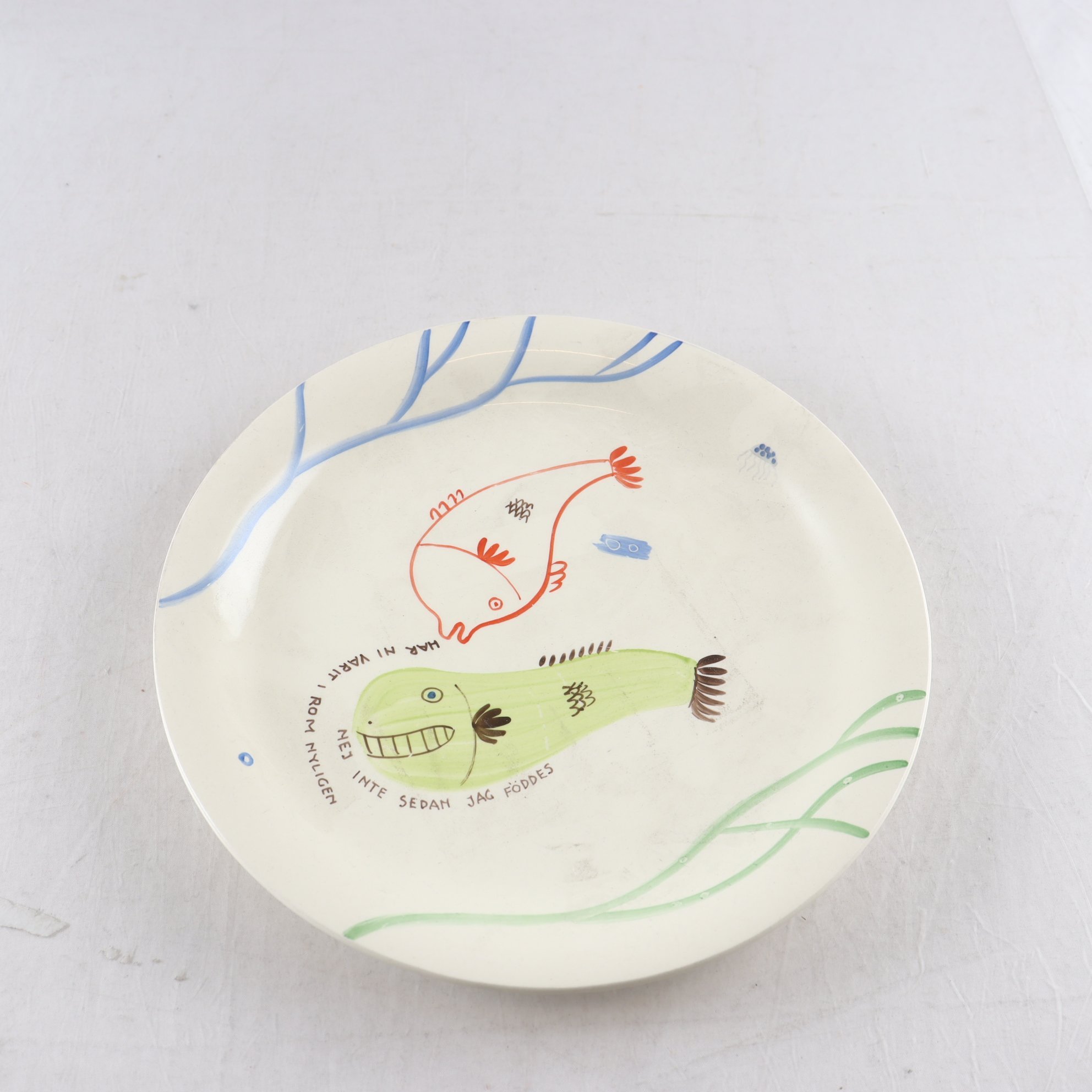 Tallrik, Löja, Stig Lindberg, Gustavsberg, 1948-62