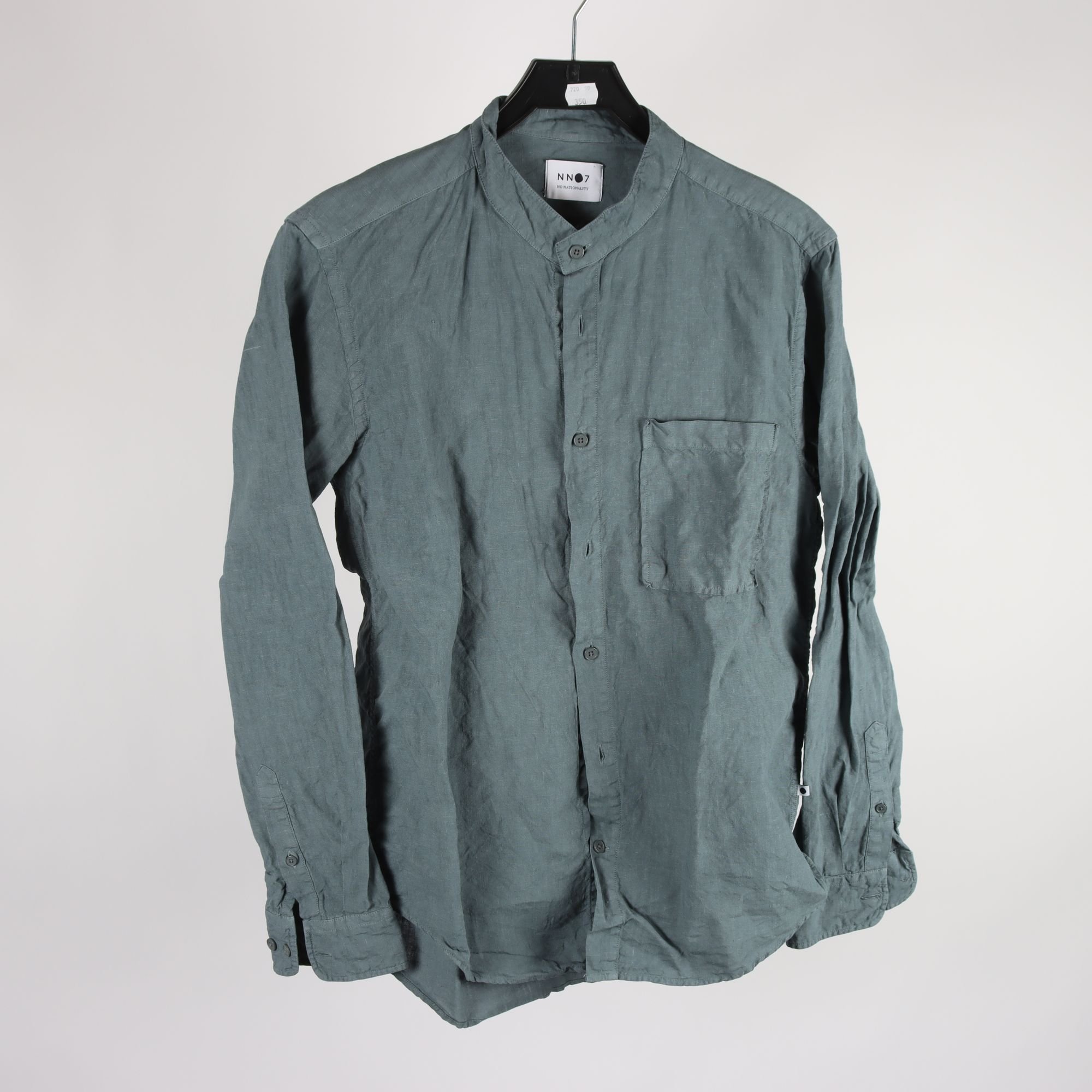 Skjorta, NN07, blå, grå, lin, stl. M.