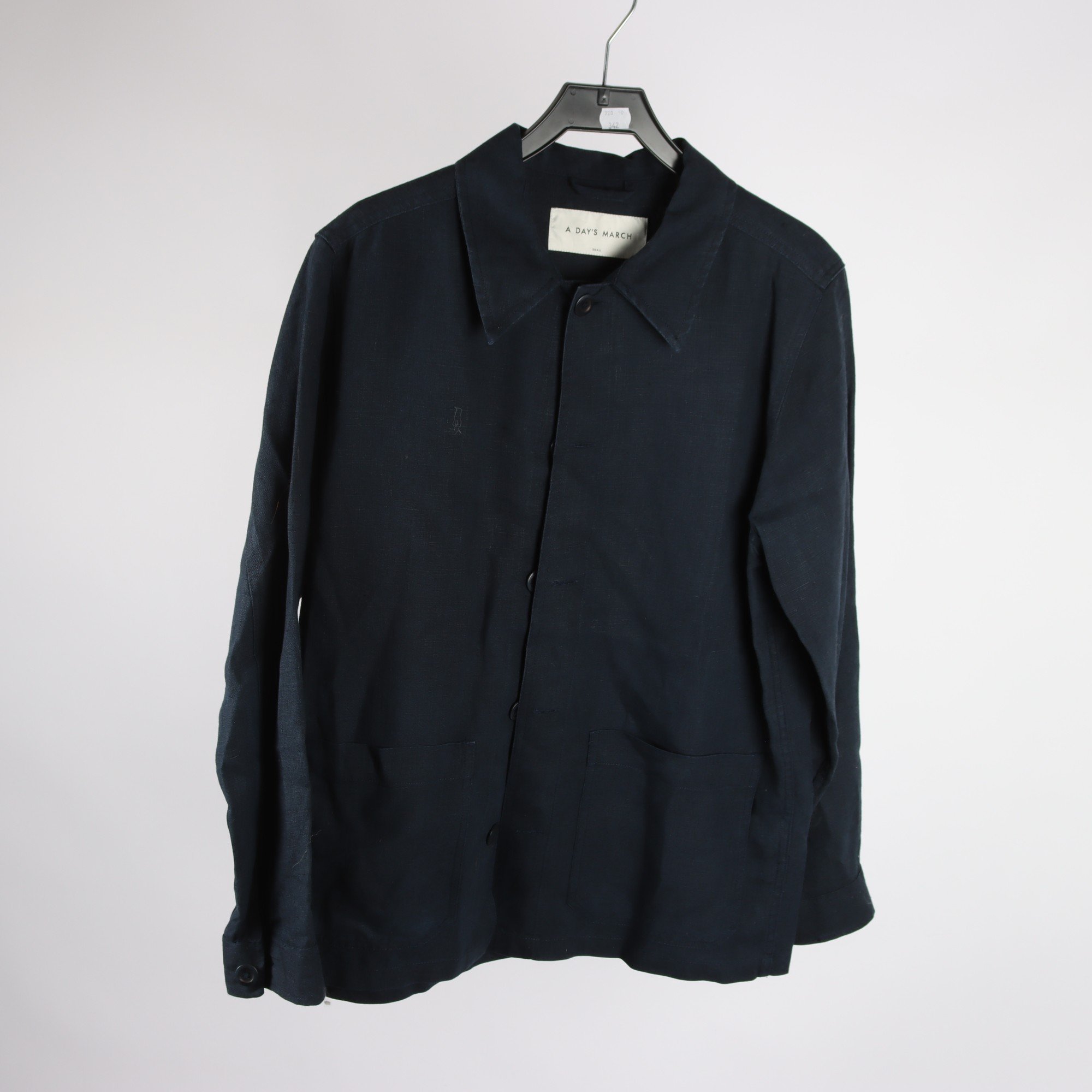Skjortjacka, A Day’s March, blå, lin, stl. S.
