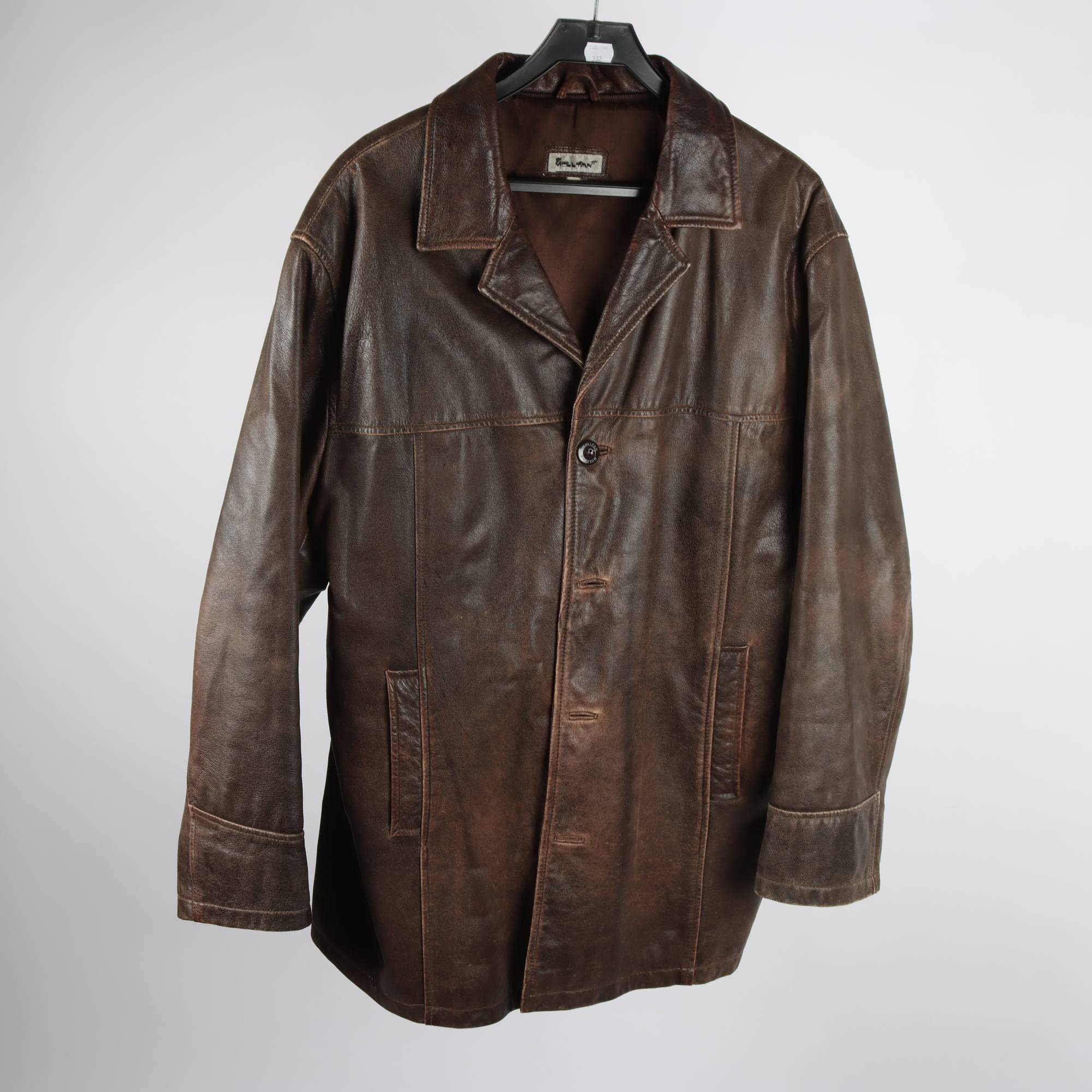 Skinnjacka, Molltan, brun, stl. 54.