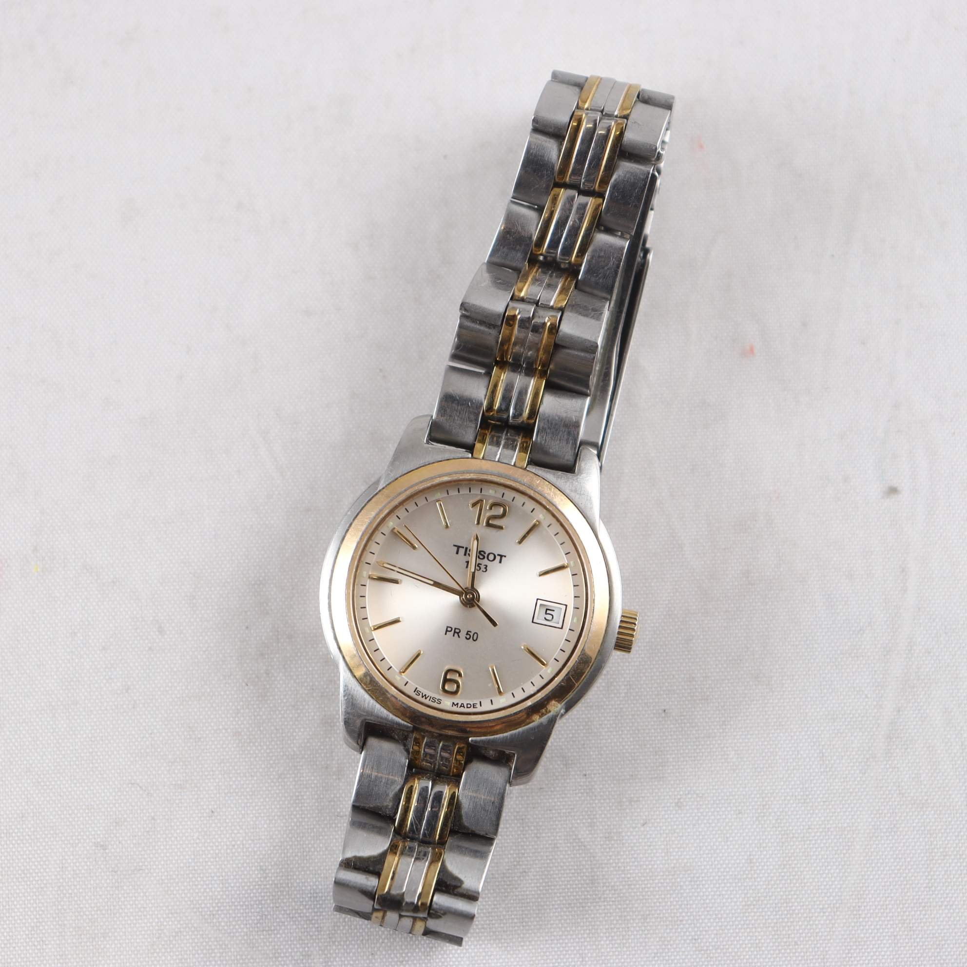 Armbandsklocka, Tissot PR 50, stållänk