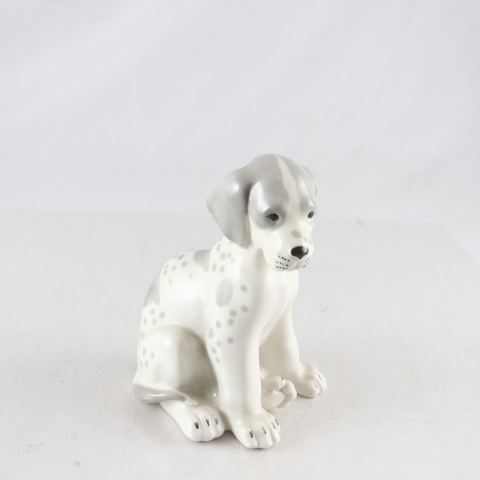 Figurin, porslin, hundvalp, Lomonosov