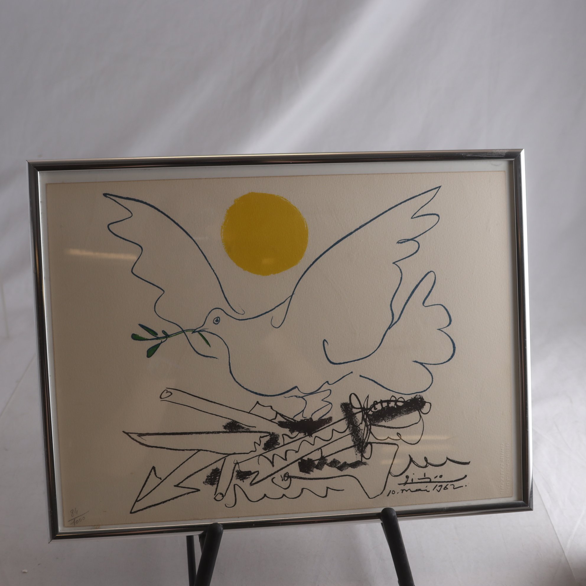 Färglitografi, Fredsduva, Pablo Picasso, efter, sign. i trycket. Samfraktas ej.
