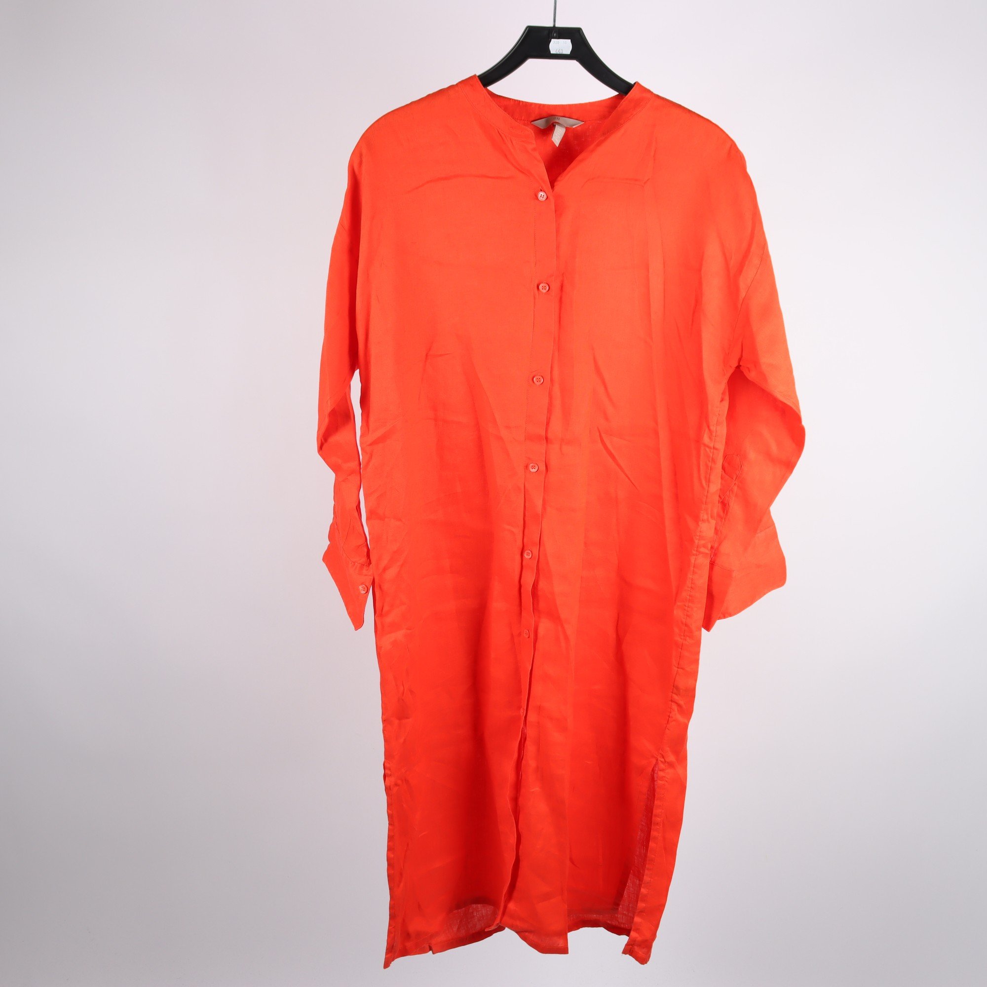 Klänning, H&M, orange, lin, stl. S.