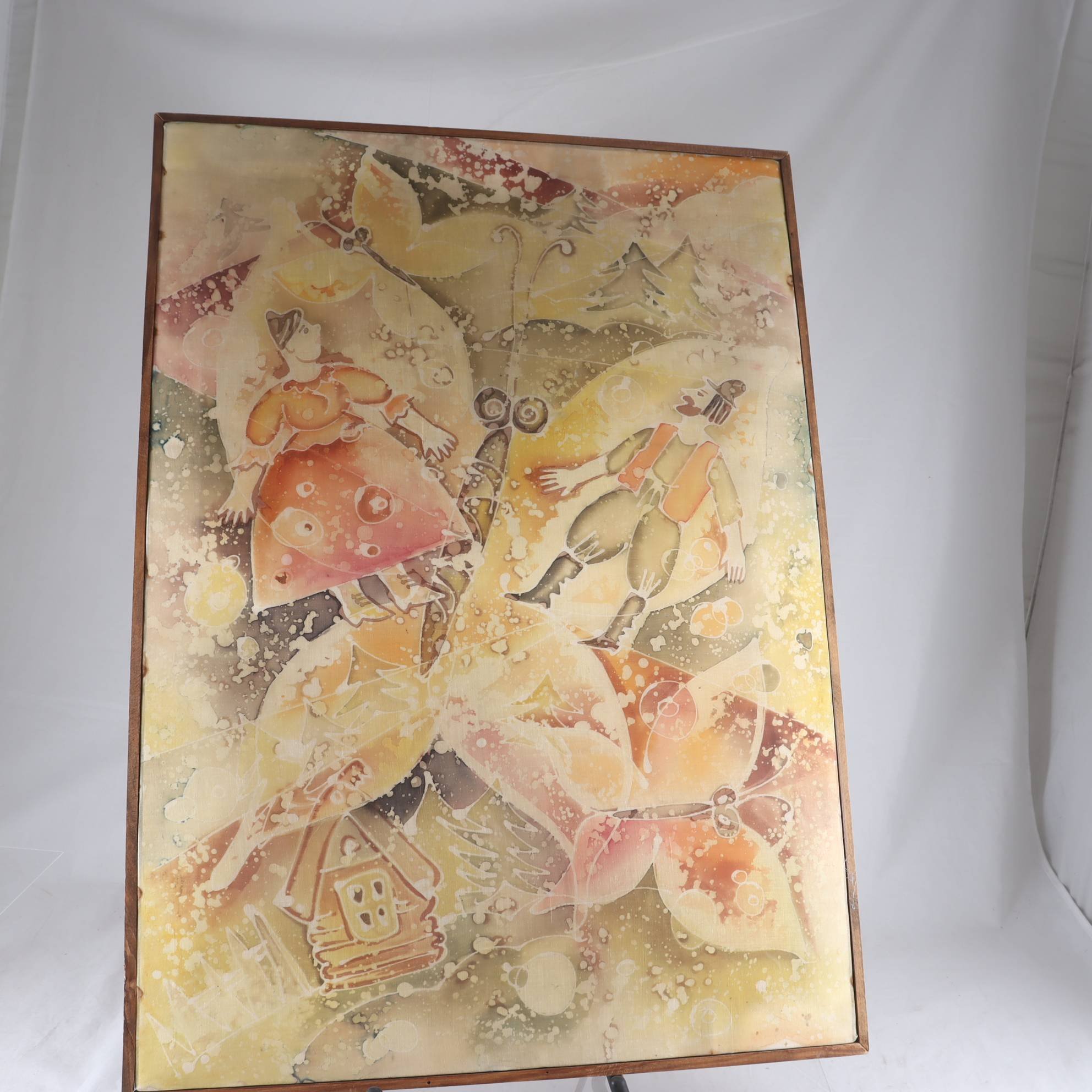 Batikmålning, Fjärilar, Krasnoshlykova, I.M, Ukraina. Endast avhämtning.